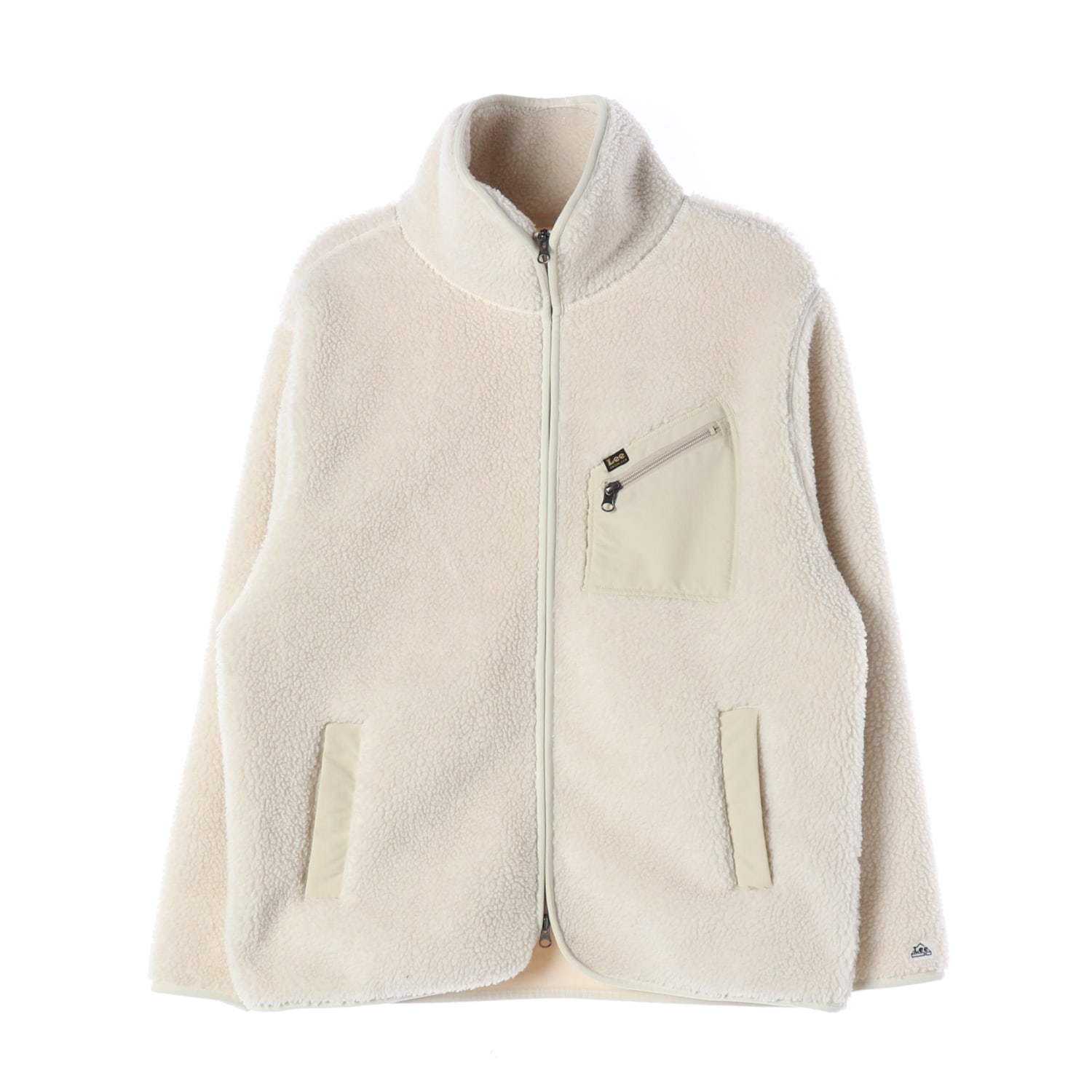 리 lee 21FW 보아 하이넥 집업 자켓 플리스 공용 재킷 아이보리 이미지 1