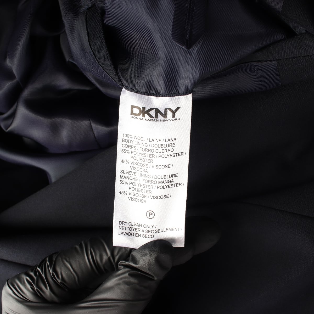 디케이엔와이 DKNY 네이비 울 100% 블레이저 재킷 상세 이미지 4