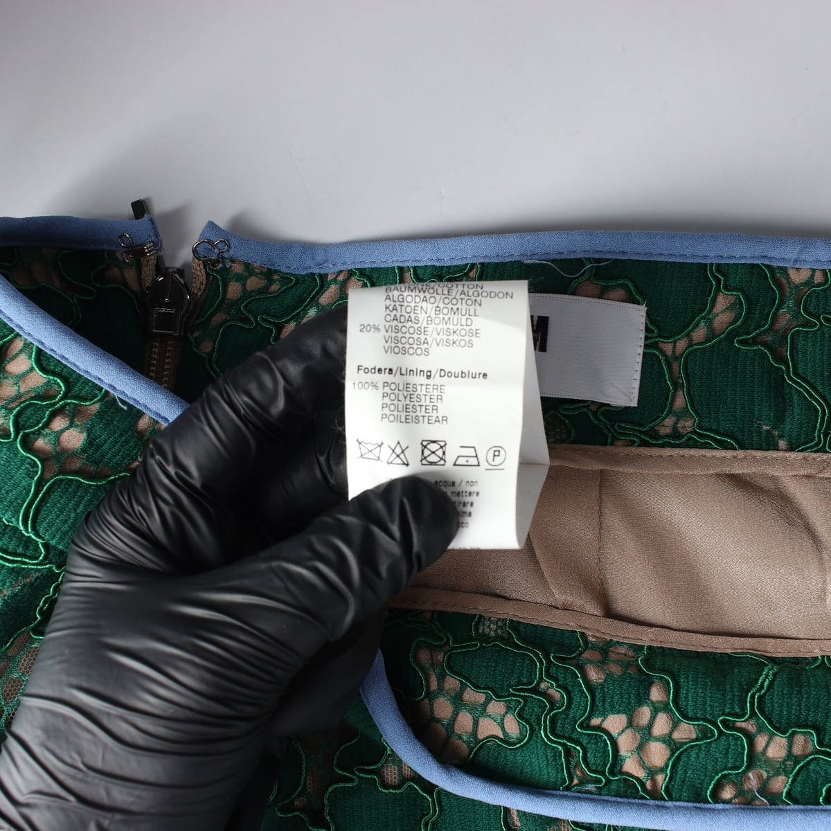 엠에스지엠 MSGM 플로럴 레이스 미니 스커트 그린 상세 이미지 4