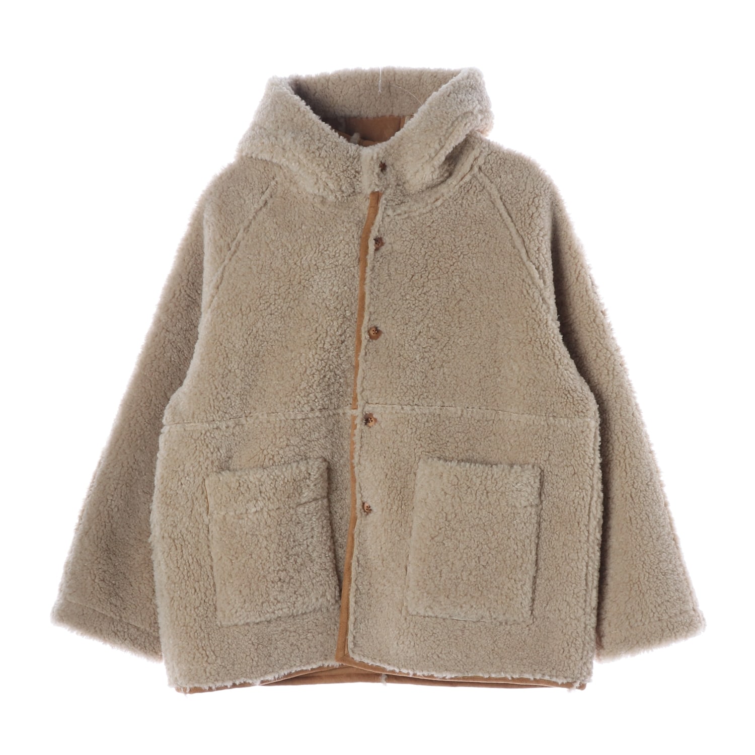 리엘 RE_L 24FW 시어링 리버시블 무스탕 재킷 코트 카라멜 이미지 1