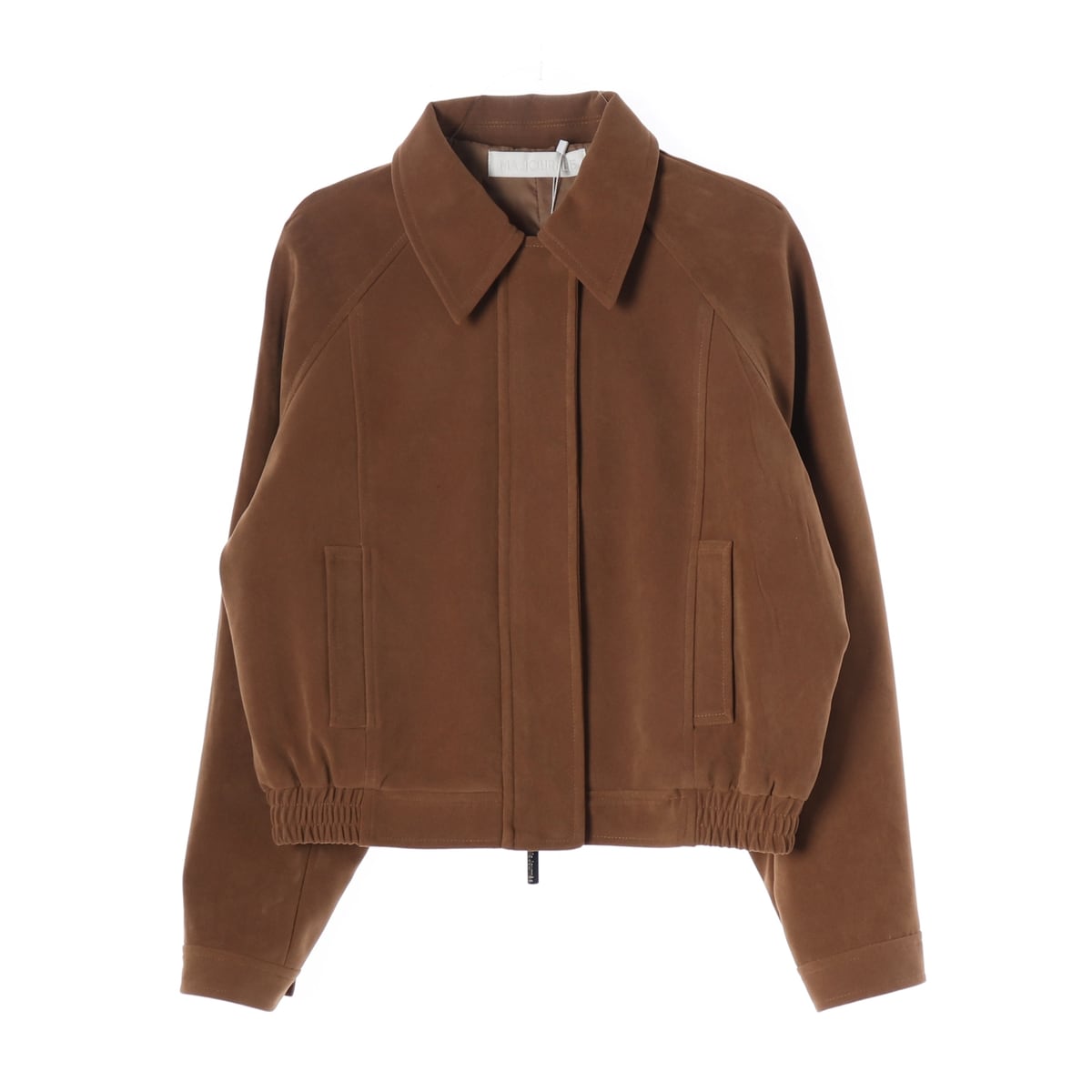 (새상품) 마조네 24FW 스웨이드 플리츠 봄버 재킷 상세 이미지 1