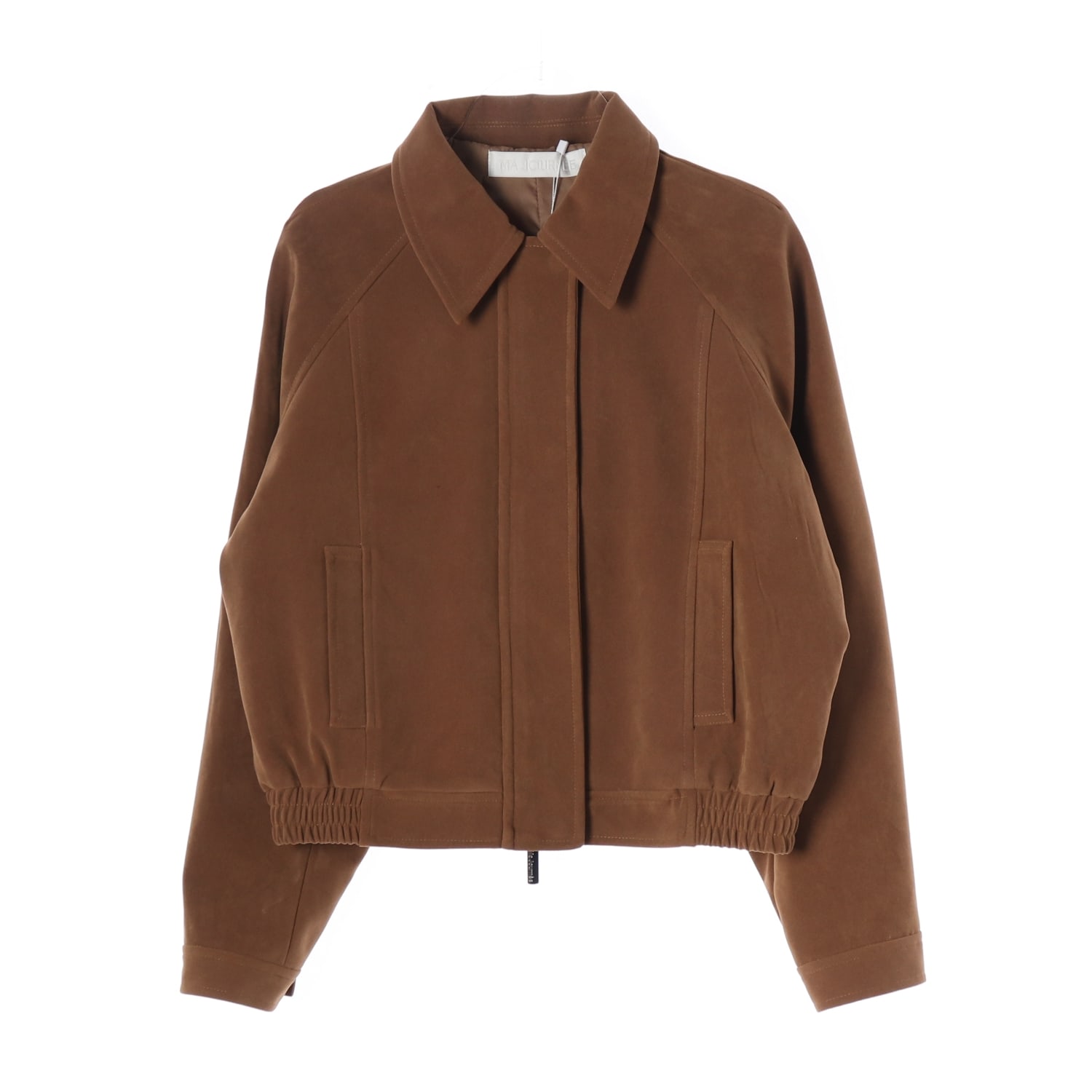 (새상품) 마조네 24FW 스웨이드 플리츠 봄버 재킷 이미지 1