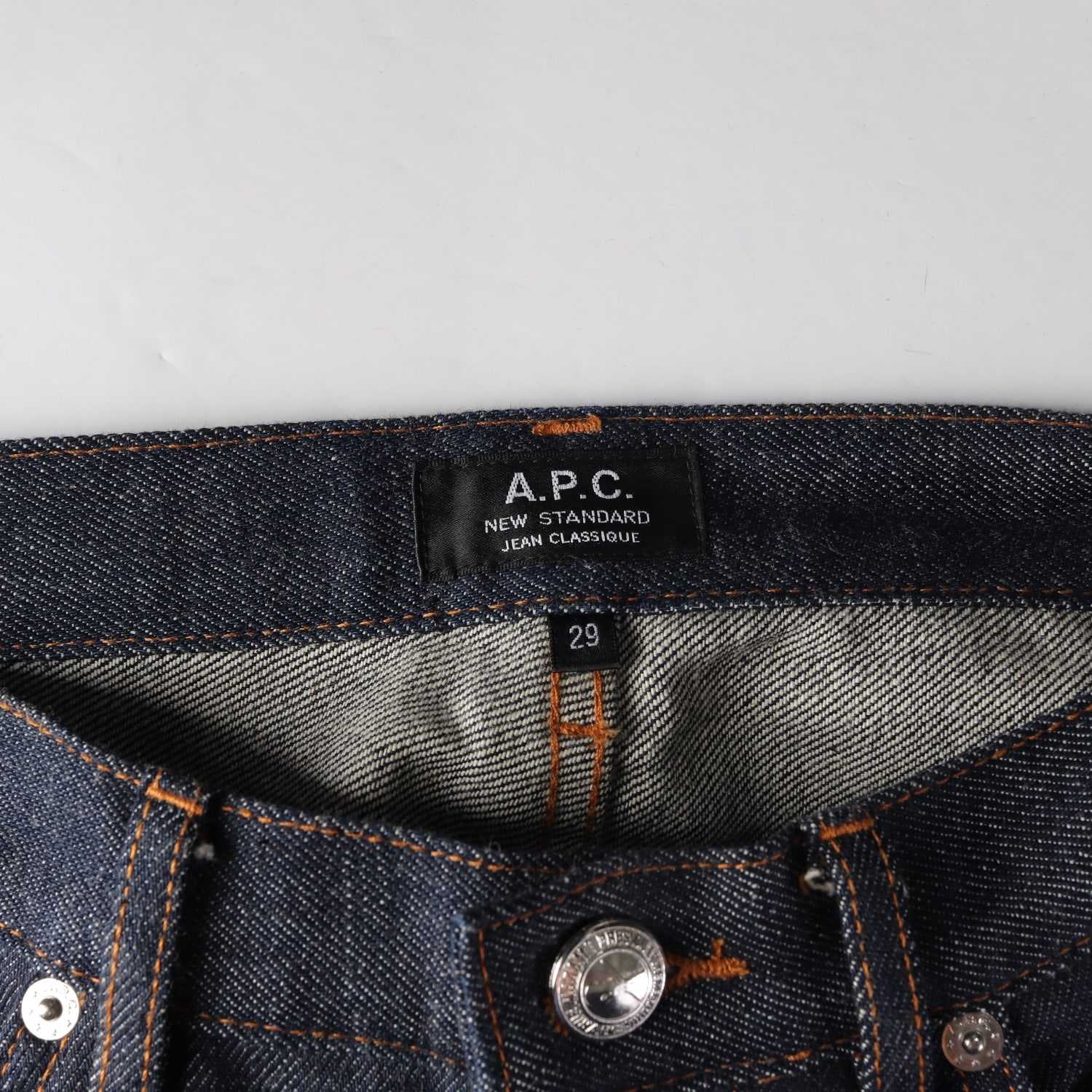 아페쎄 APC 뉴 스탠다드 클래식핏 코튼 데님팬츠 생지 청바지  이미지 3