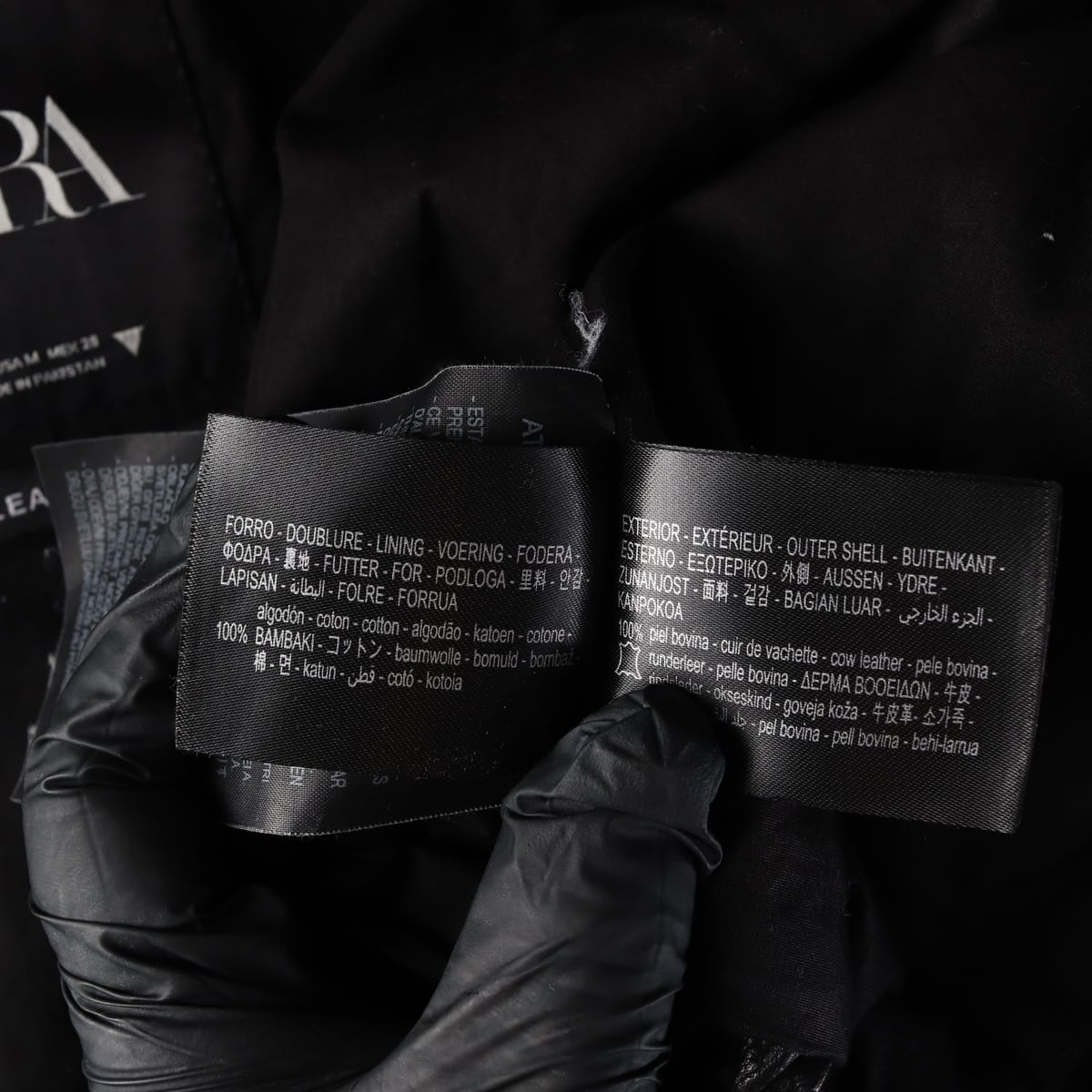 자라 소가죽 스탠드넥 워싱 리얼 레더 재킷 가죽 점퍼  상세 이미지 5