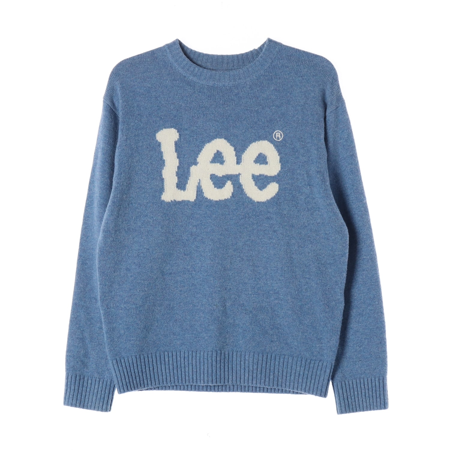 리 LEE 24FW 빅 로고 울 니트 스웨터 라이트블루 이미지 1