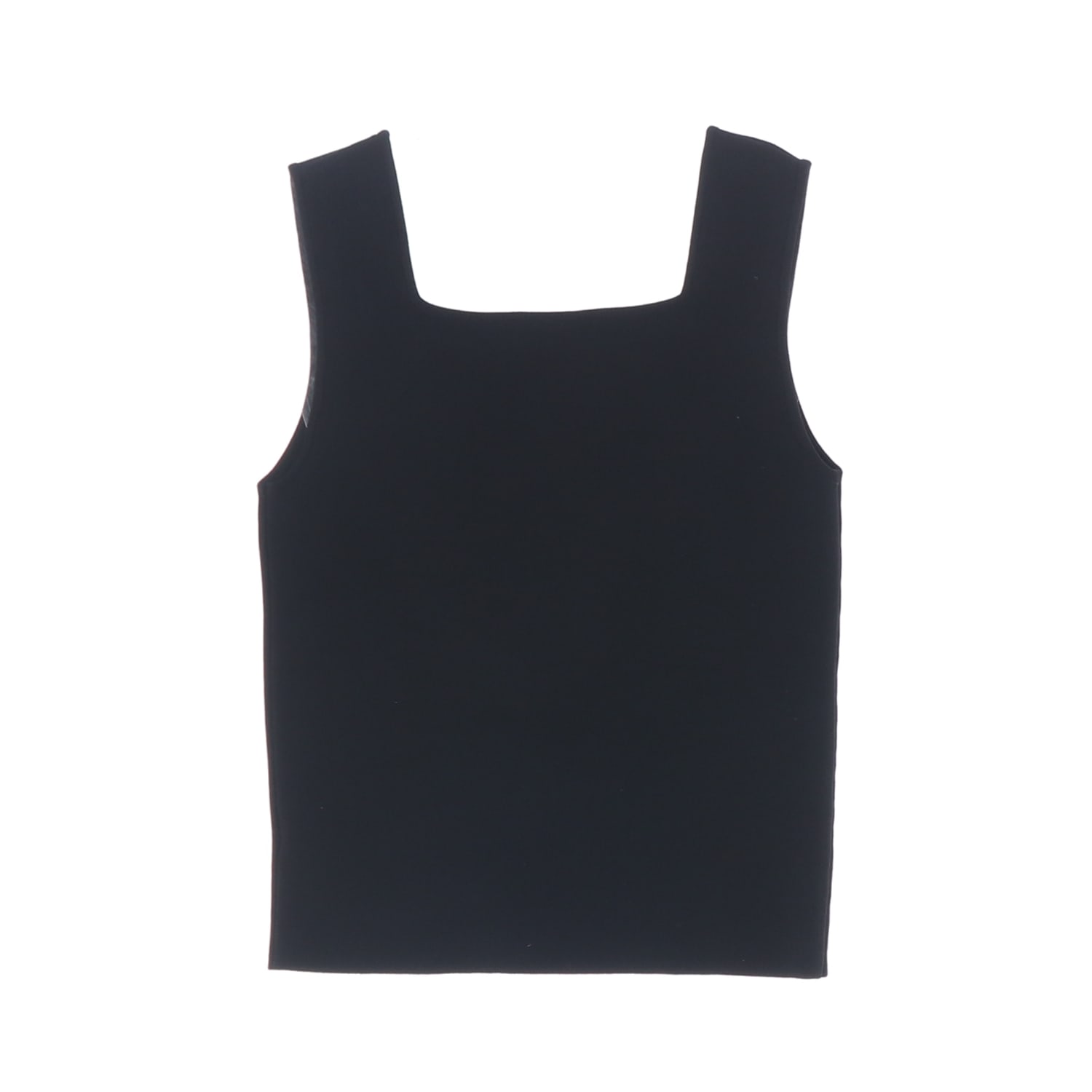 게드 GED 25SS 스퀘어넥 니트 슬리브리스 나시 탑 블랙  이미지 2