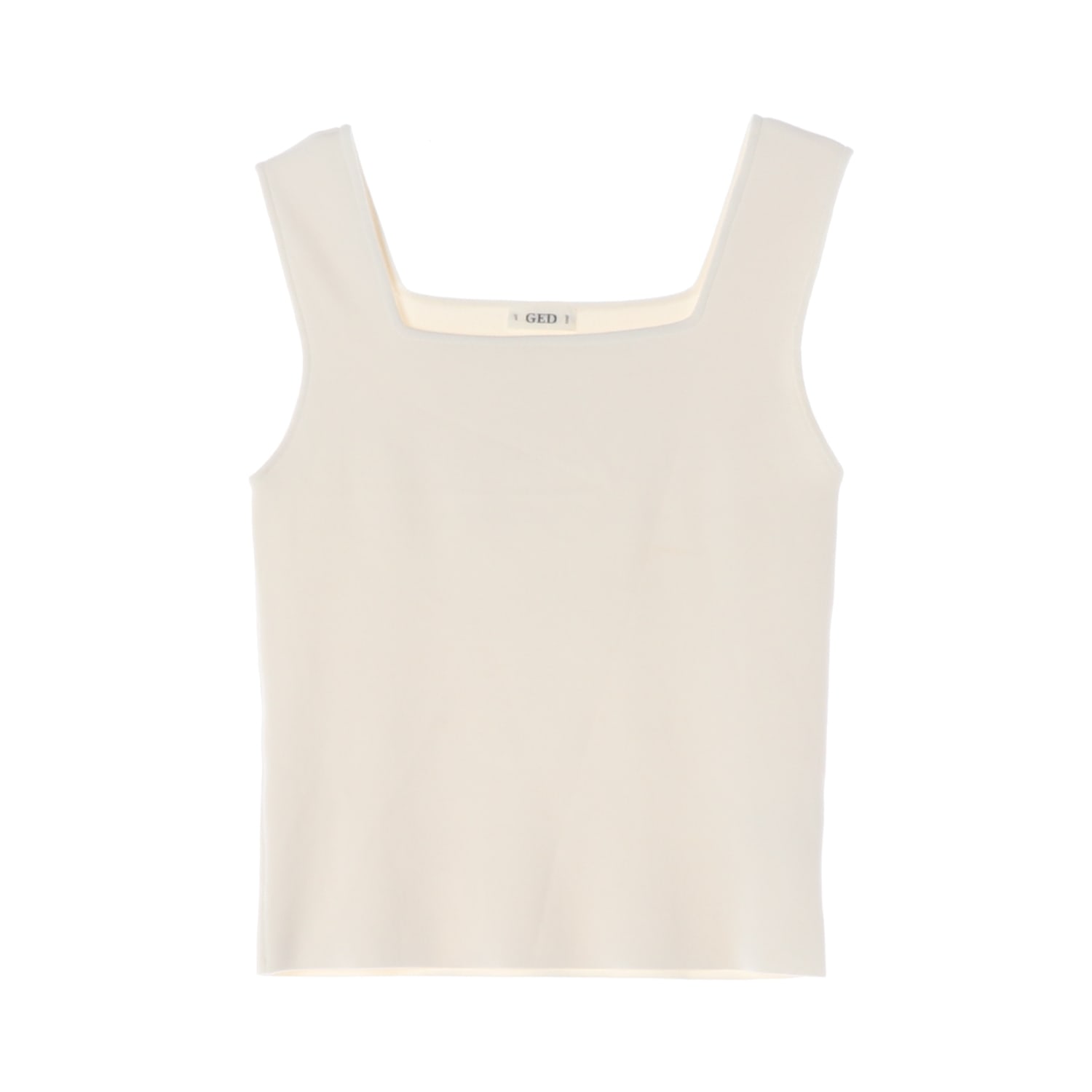 게드 GED 25SS 스퀘어넥 니트 슬리브리스 나시 탑 아이보리 이미지 1