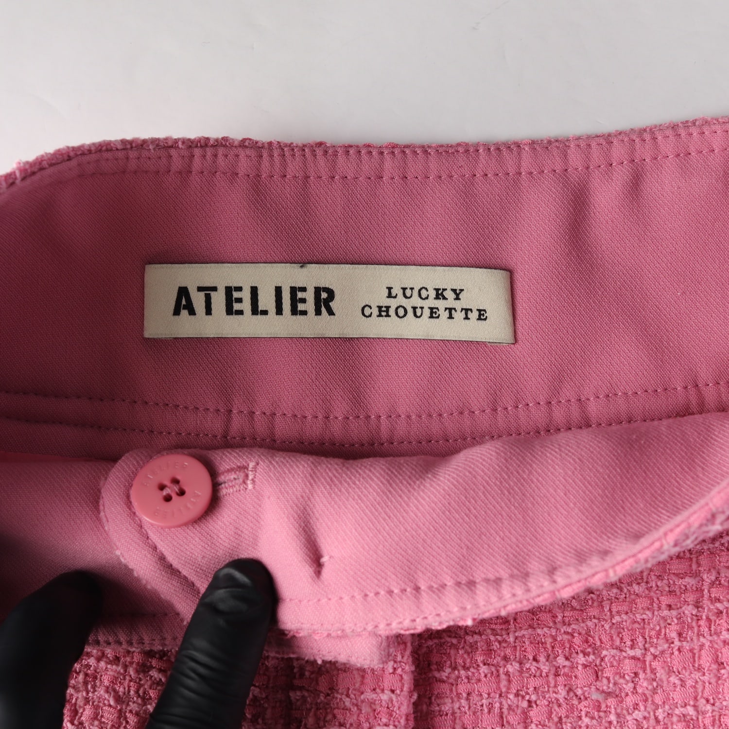 럭키슈에뜨 아틀리에 ATELIER 22FW 트위드 숏팬츠 쇼츠 셋업 핑크 이미지 3