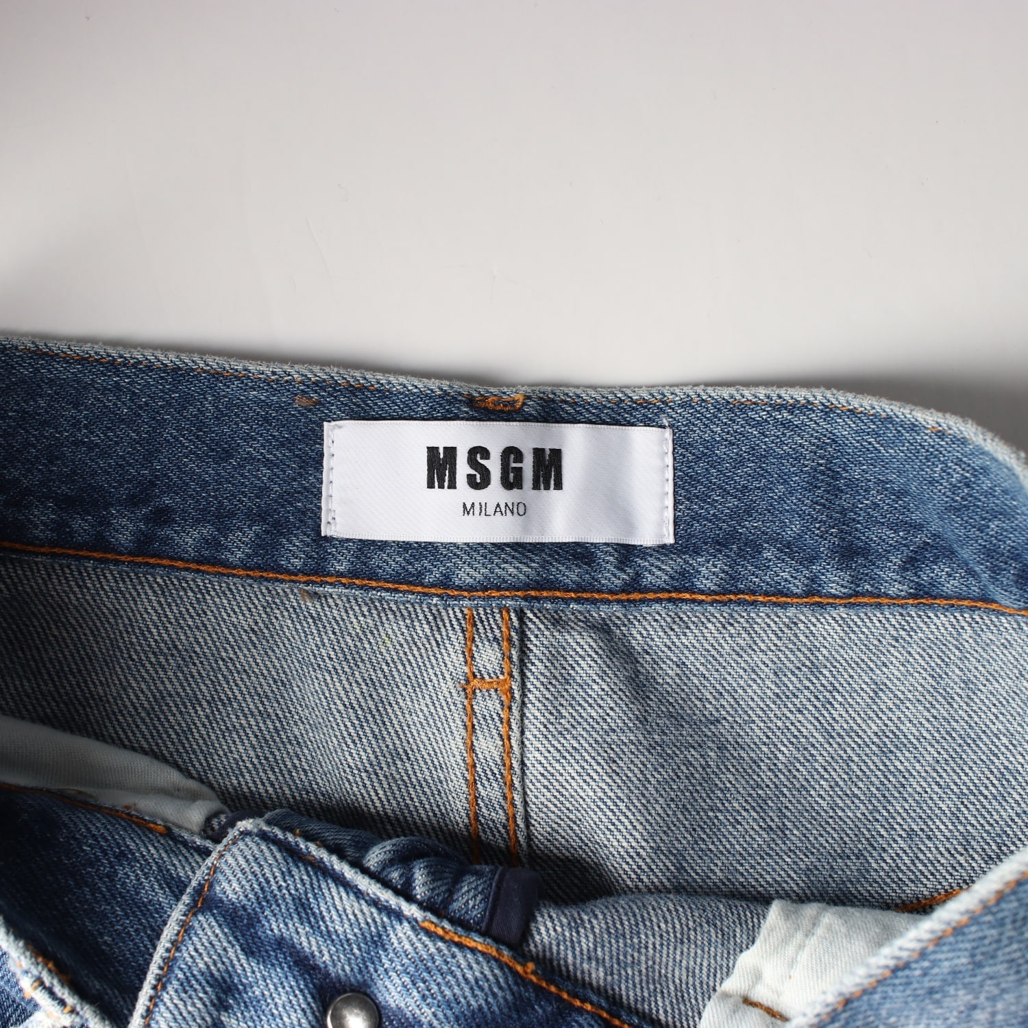 엠에스지엠 MSGM 프린지 디테일 와이드 크롭 데님 팬츠 이미지 3