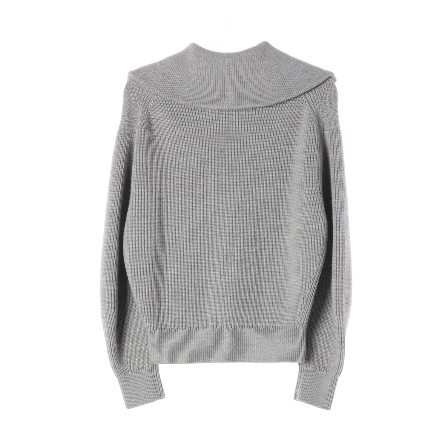 코스 22FW 울 블렌드 하프집업 카라 니트 스웨터 그레이  이미지 2