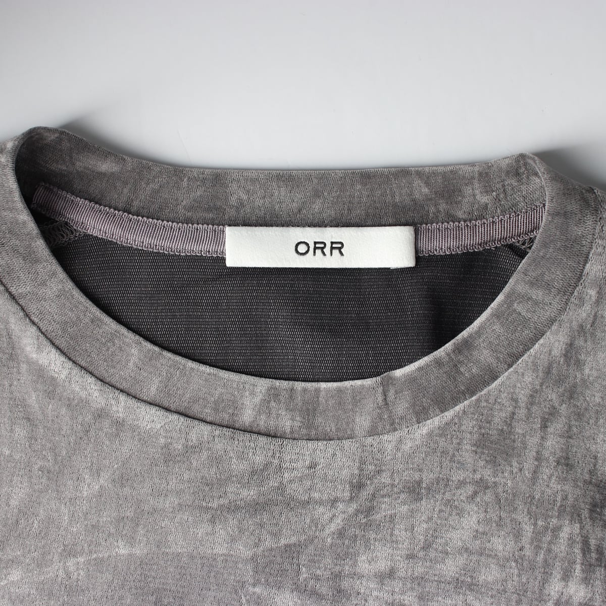 오르 ORR 25SS 벨로아 매쉬 티셔츠 반팔 티셔츠 그레이 상세 이미지 3