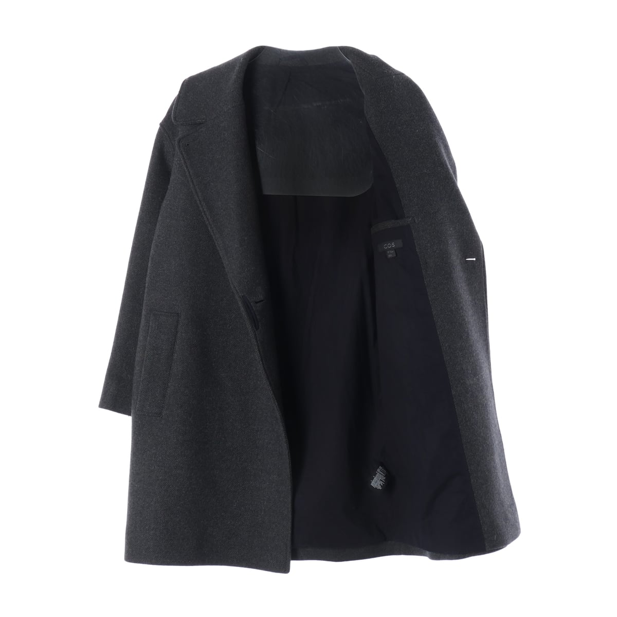 코스 21FW 울 블렌드 오버핏 롱 코트 그레이  상세 이미지 2