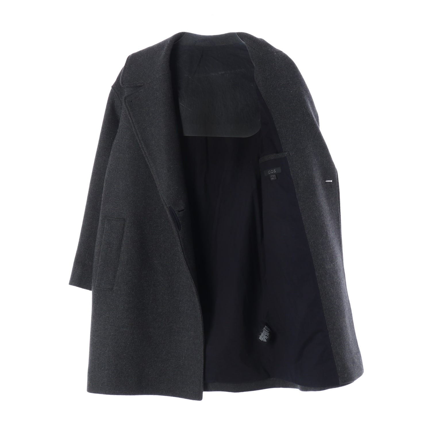 코스 21FW 울 블렌드 오버핏 롱 코트 그레이  이미지 2