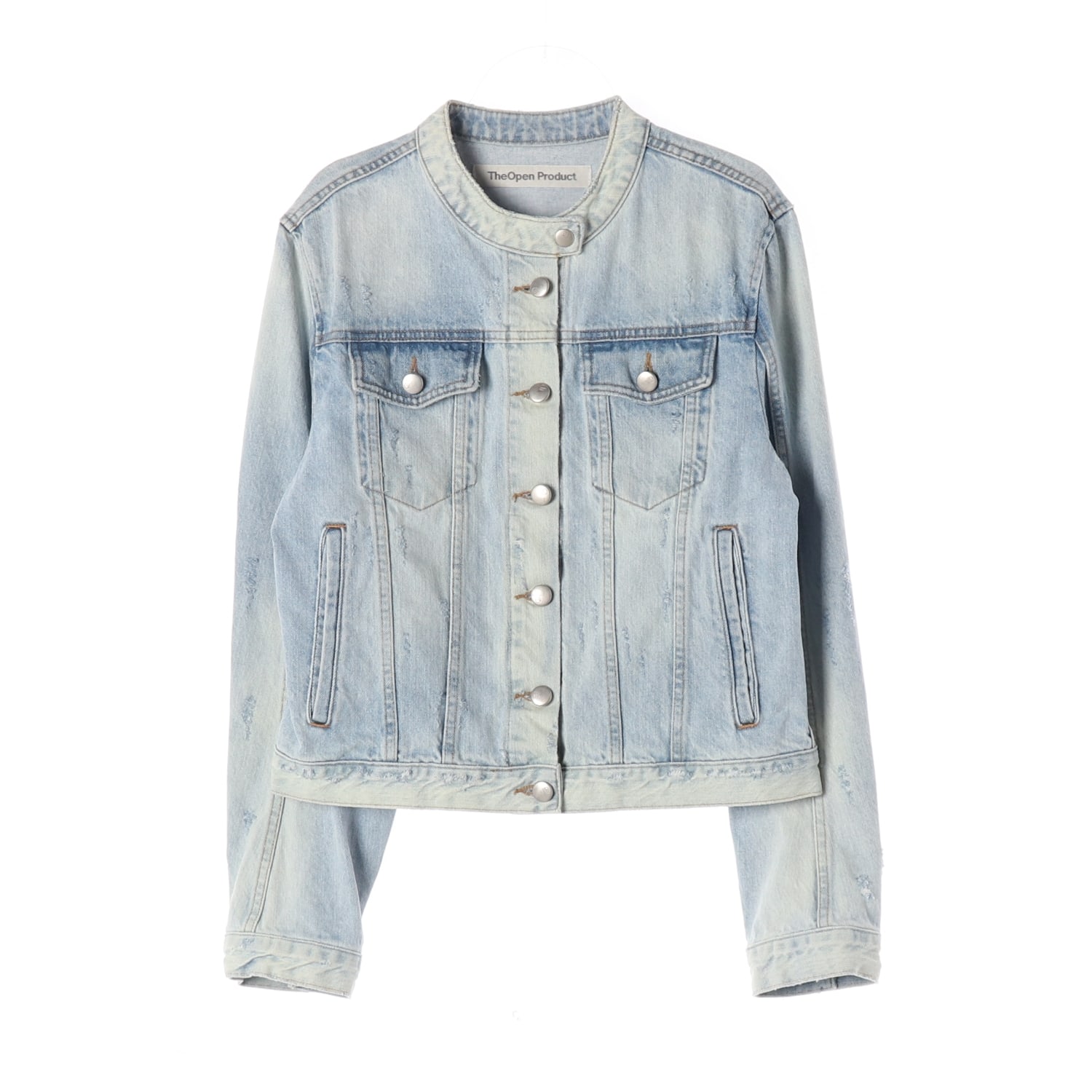 더오픈프로덕트 22FW Faded 페이디드 데님 재킷 스탠드카라 청자켓 이미지 1