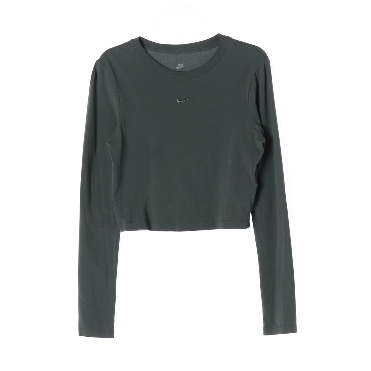 나이키 24FW 칠 니트 슬림핏 크롭 긴팔 티셔츠 빈티지그린 상세 이미지 1