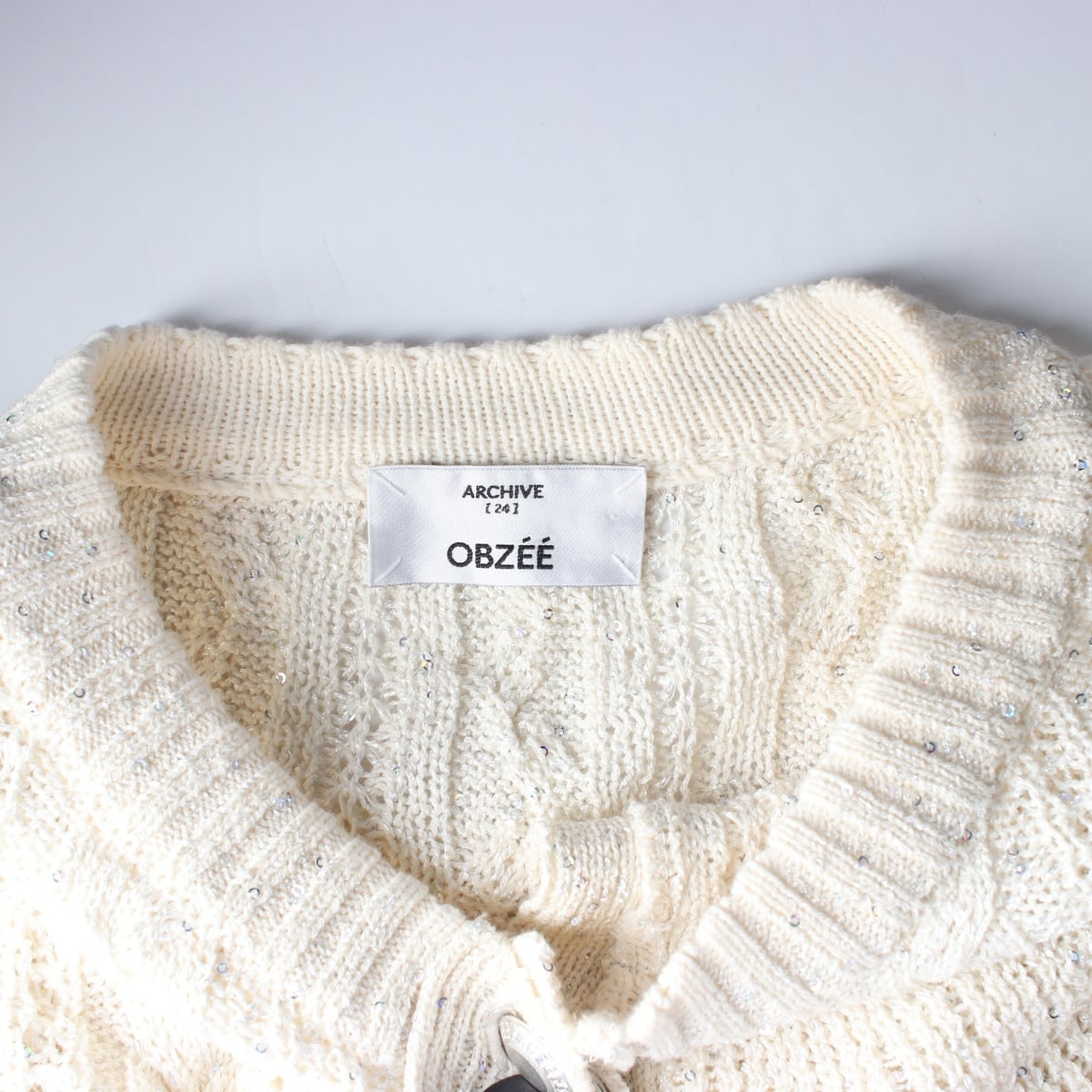 오브제 22FW 러플 디테일 니트 스웨터 상세 이미지 3