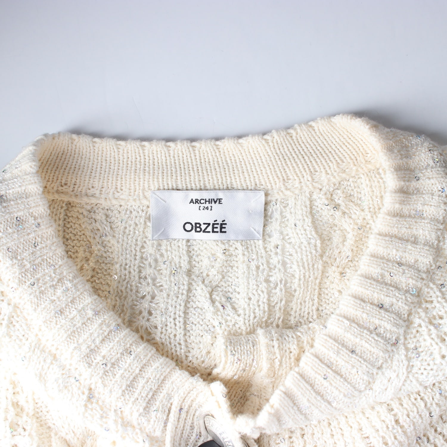 오브제 22FW 러플 디테일 니트 스웨터 이미지 3