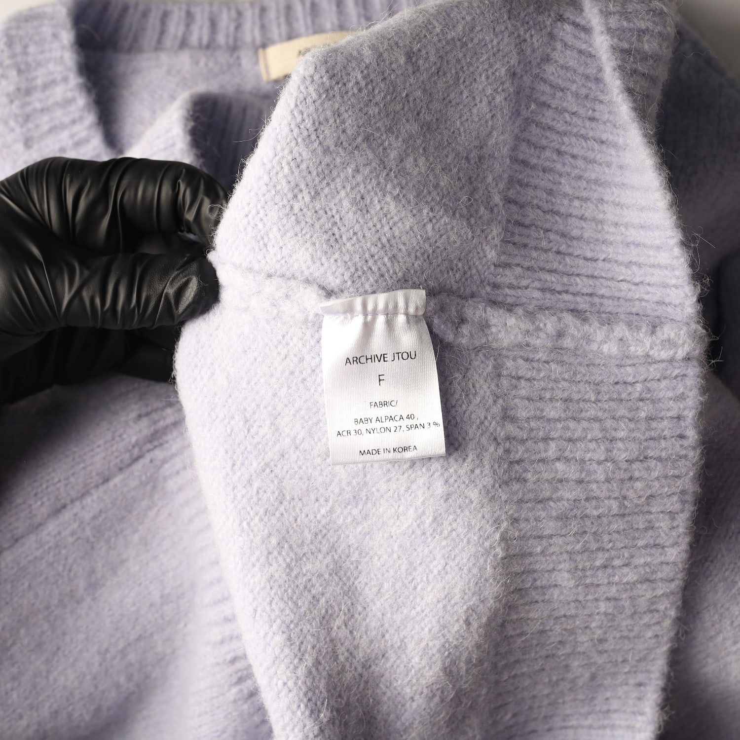 아카이브제이투유 베이비 알파카 블렌드 퍼프 반팔 가디건 이미지 4