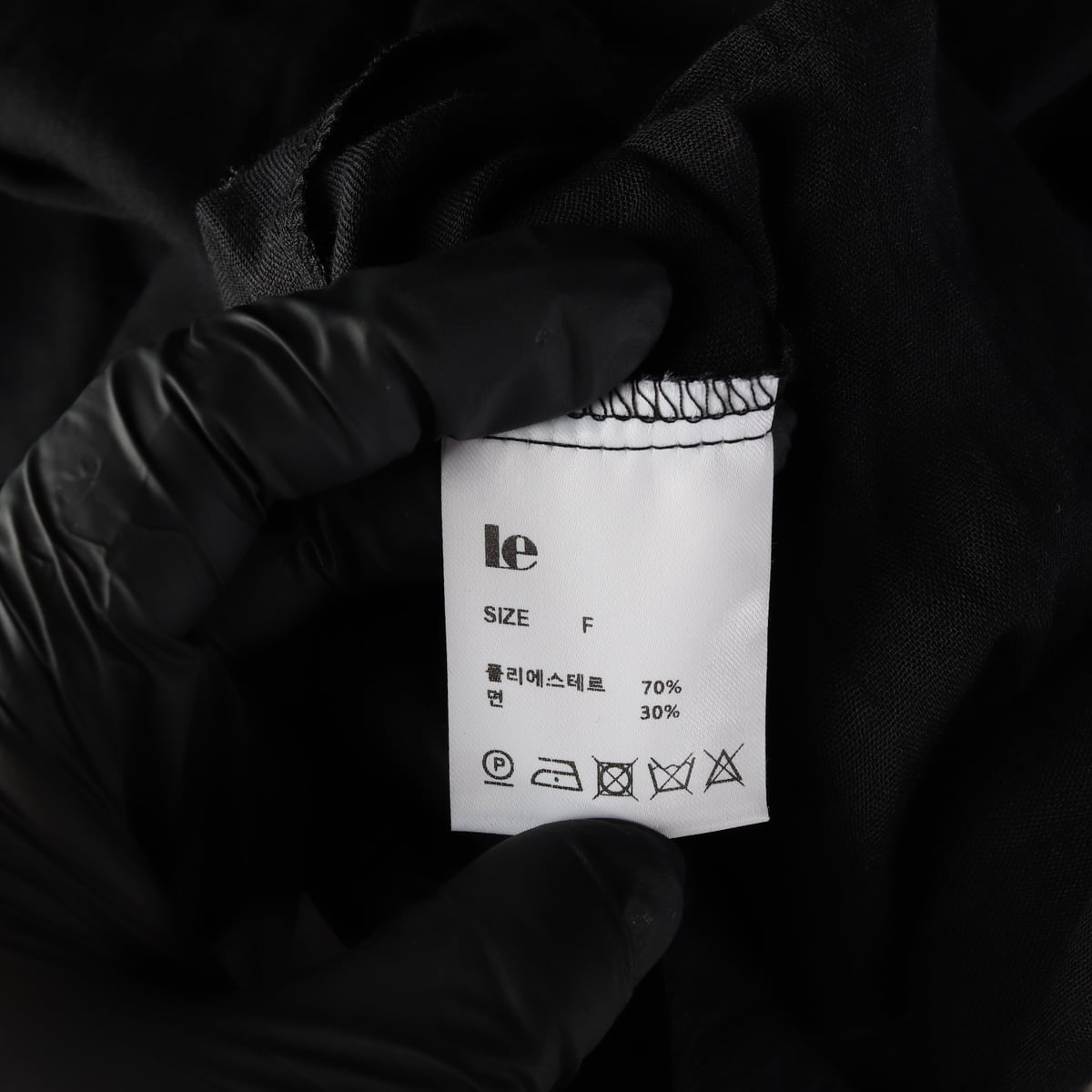 르 Le 25FW 스트링 셔링 블라우스 루즈핏 블랙 상세 이미지 4