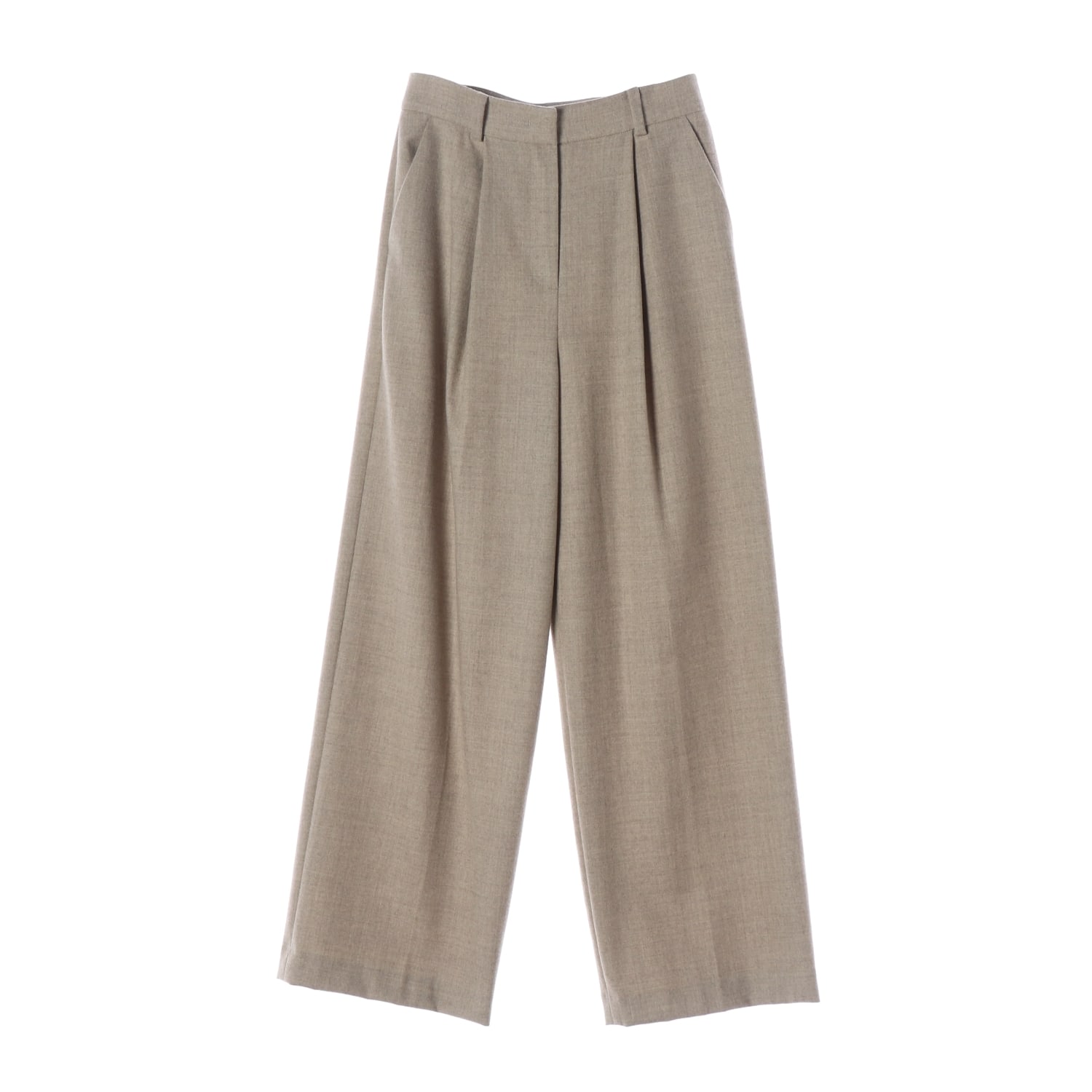 산드로 22FW 울 블렌드 핀턱 와이드 슬랙스 셋업 팬츠 이미지 1