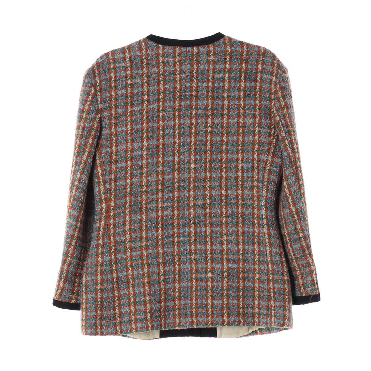 인스턴트펑크 22FW 울 블렌드 체크 트위드 재킷 상세 이미지 3
