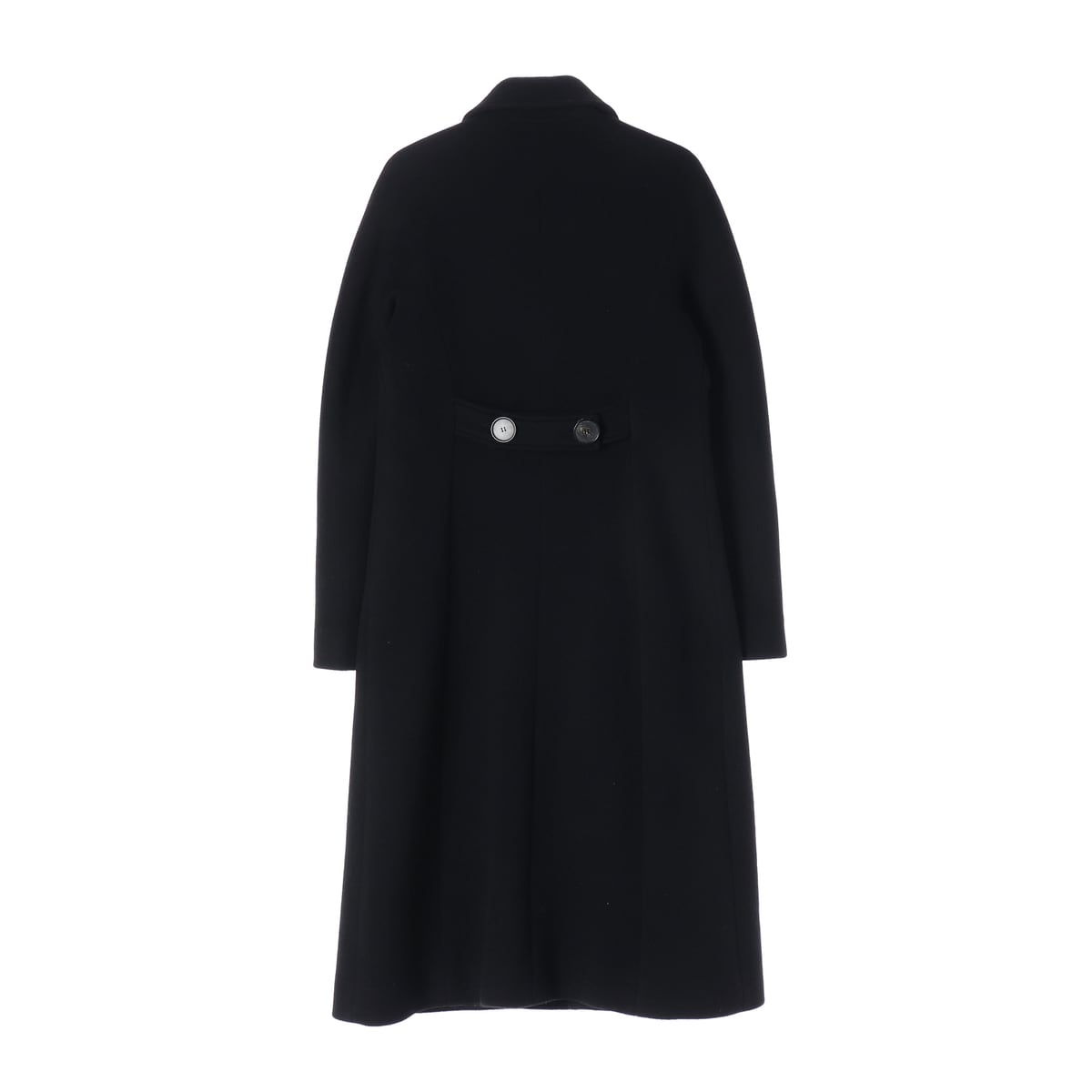 킨더살몬 fine wool shaped 파인 울 쉐이프드 싱글 롱 코트 블랙 상세 이미지 3