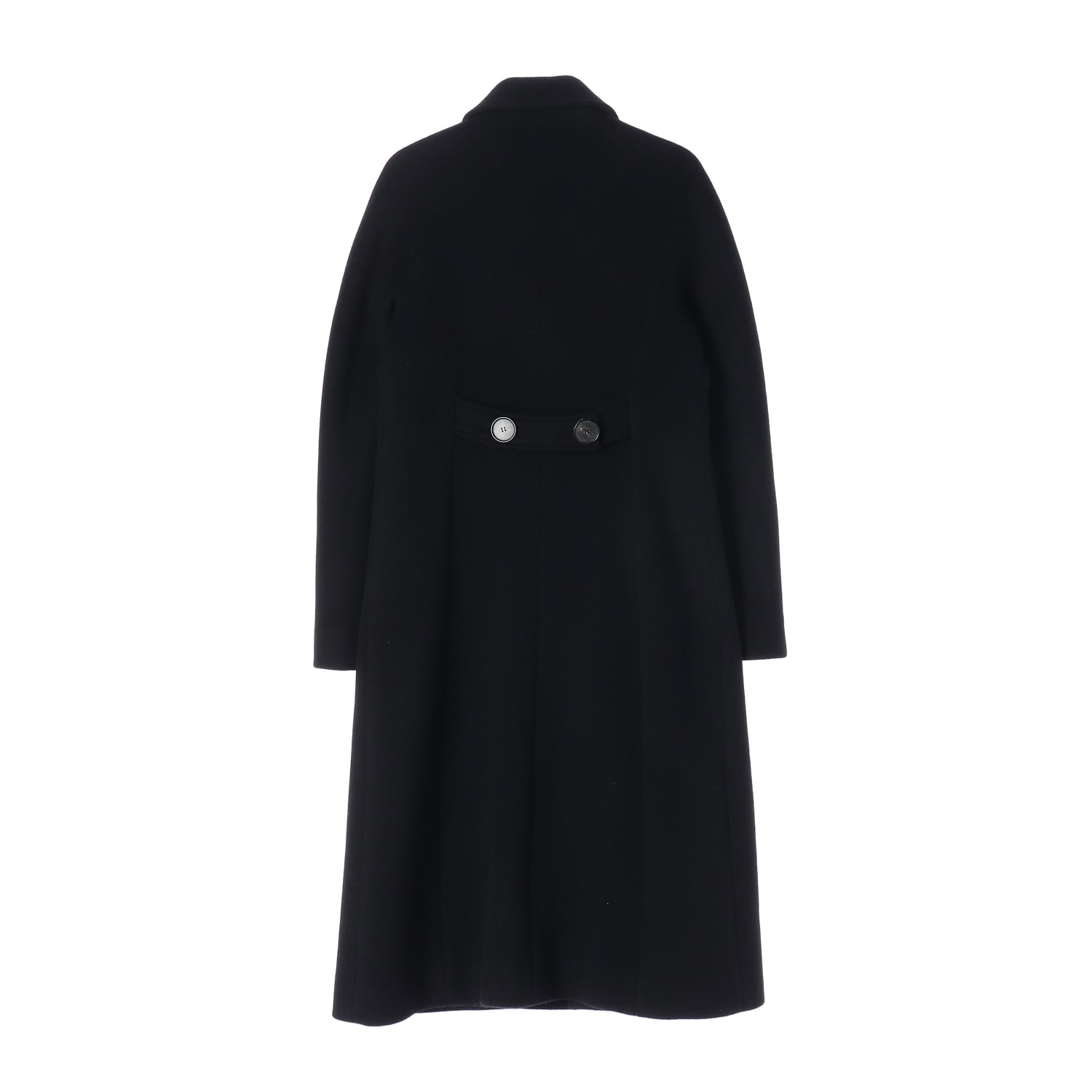 킨더살몬 fine wool shaped 파인 울 쉐이프드 싱글 롱 코트 블랙 이미지 3