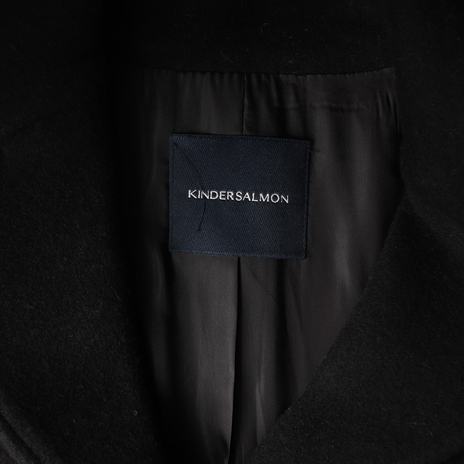 킨더살몬 fine wool shaped 파인 울 쉐이프드 싱글 롱 코트 블랙 이미지 4