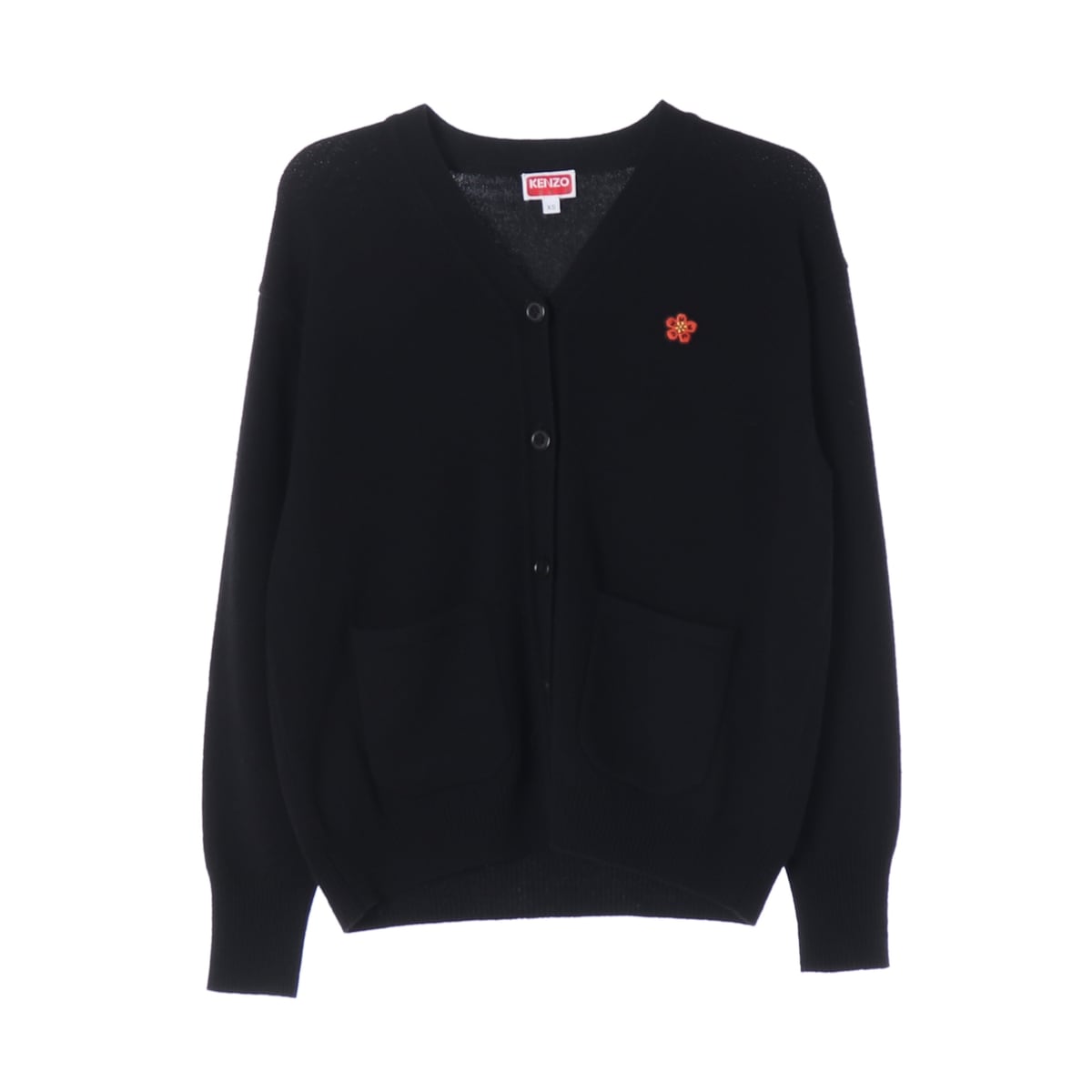겐조 22FW 보크 플라워 스몰 로고 울 100% 가디건 블랙 상세 이미지 1