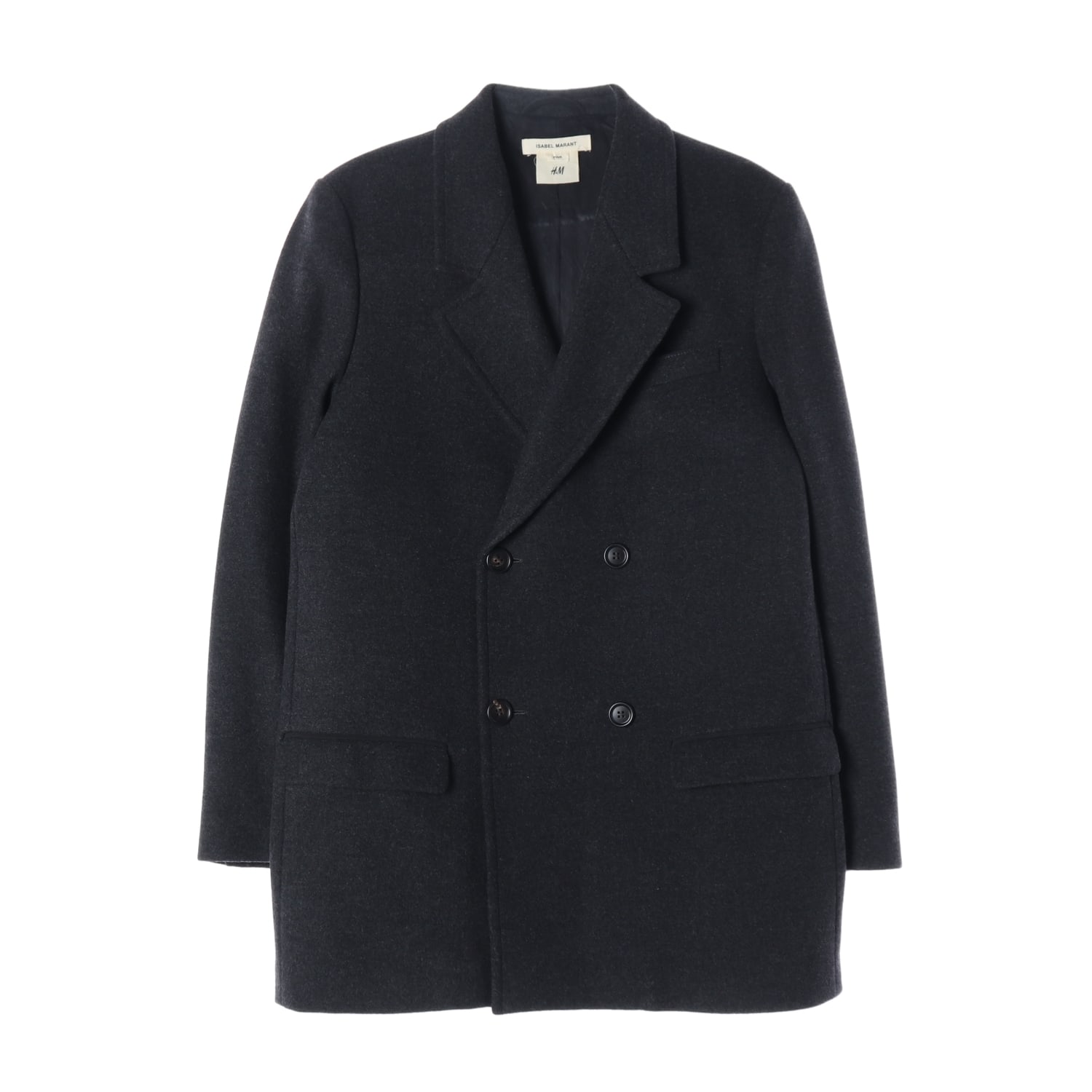 이자벨 마랑 x H&M 울 블렌드 더블 버튼 하프 코트 재킷 이미지 1