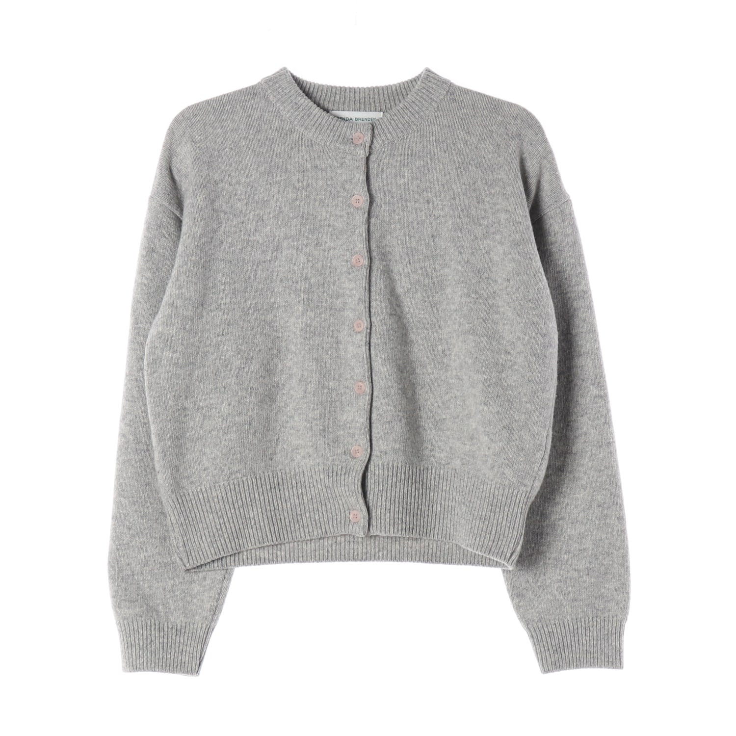 브렌다브렌든 서울 엑스트라 파인울 라운드 가디건 라이트그레이 이미지 1