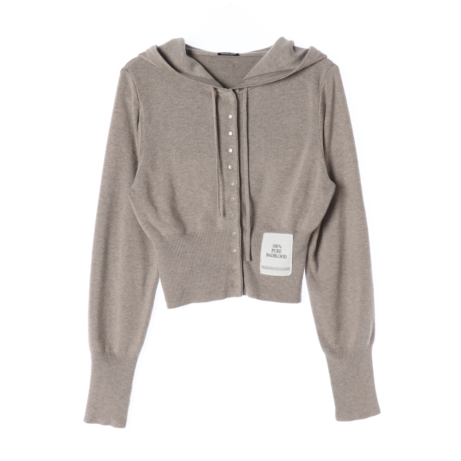 배드블러드 23FW Pure 버튼업 후드 가디건 모카 이미지 1