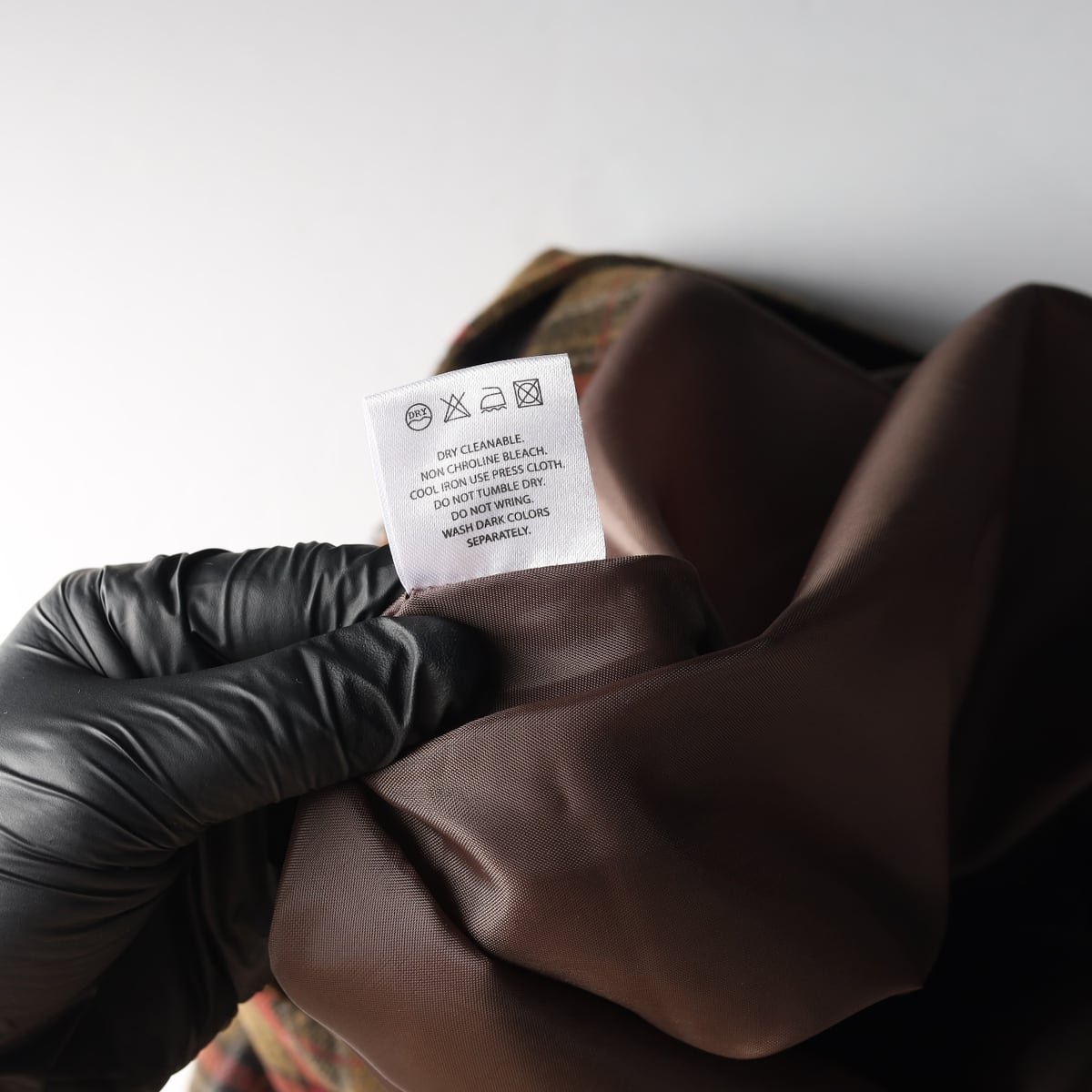 위드아웃썸머 폴링 롱 스커트 체크 브라운 상세 이미지 4