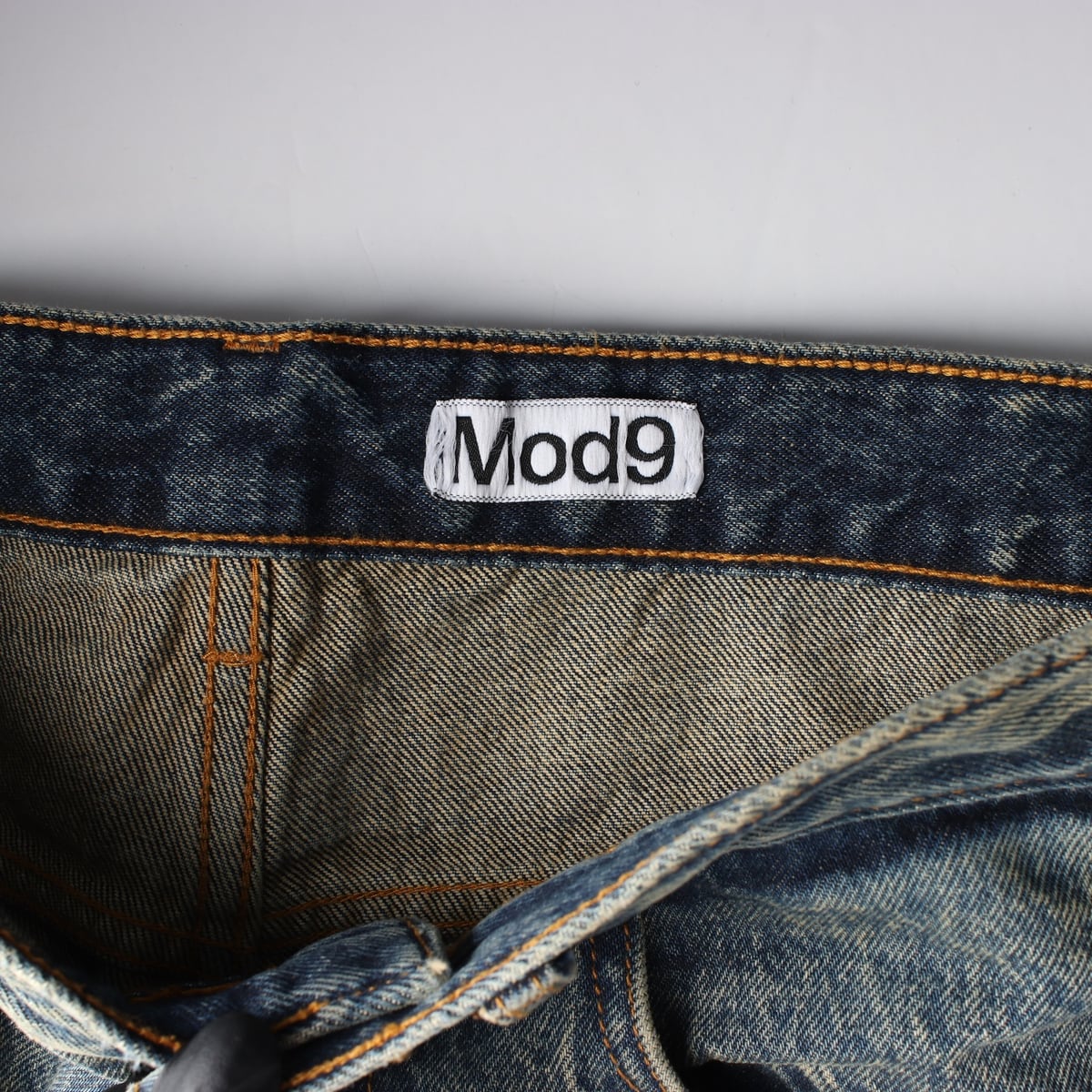 모드나인 MOD1W 그린 워싱 데님 스트레이트핏 팬츠 W30 상세 이미지 3