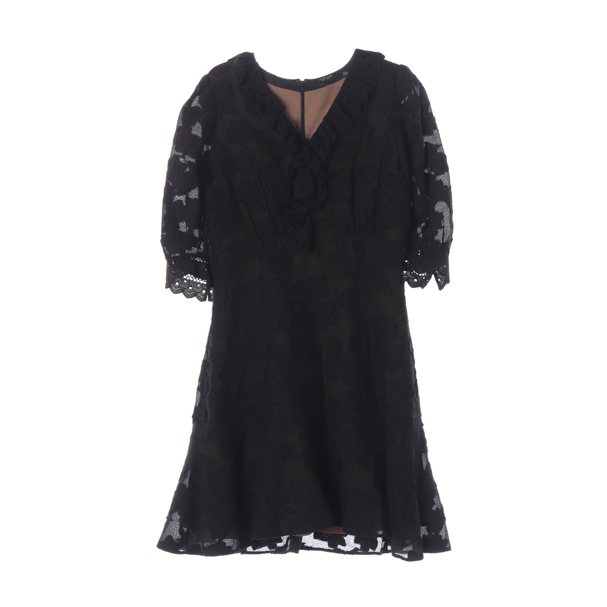 질스튜어트 21FW 실크 블렌드 롱 원피스 블랙 상세 이미지 1