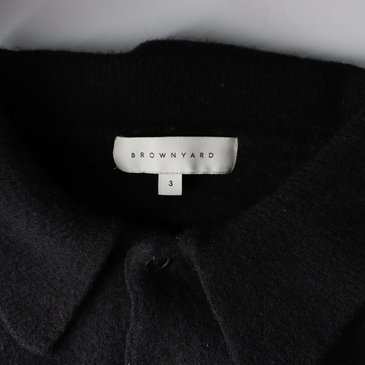 브라운야드 21FW 울 블렌드 카라 버튼 니트 가디건 상세 이미지 3