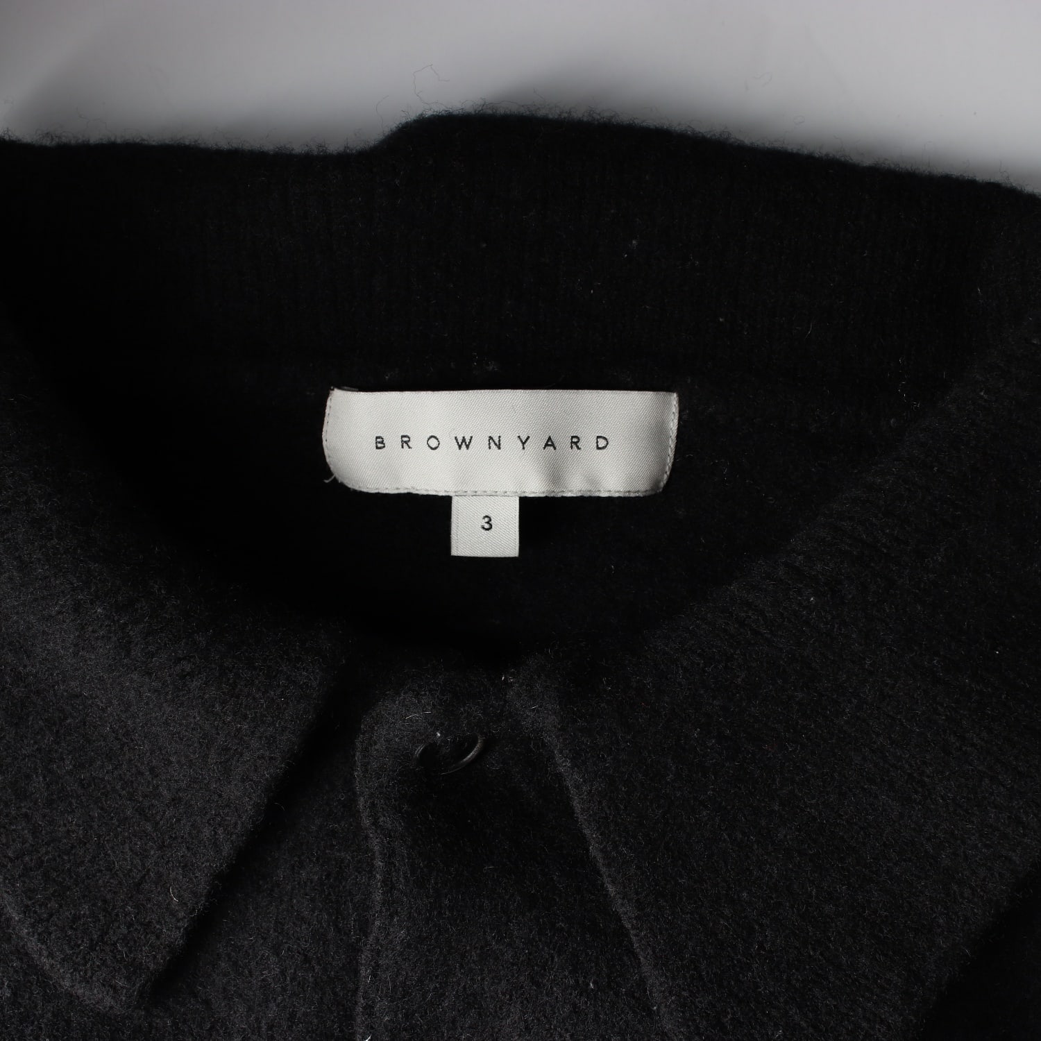 브라운야드 21FW 울 블렌드 카라 버튼 니트 가디건 이미지 3
