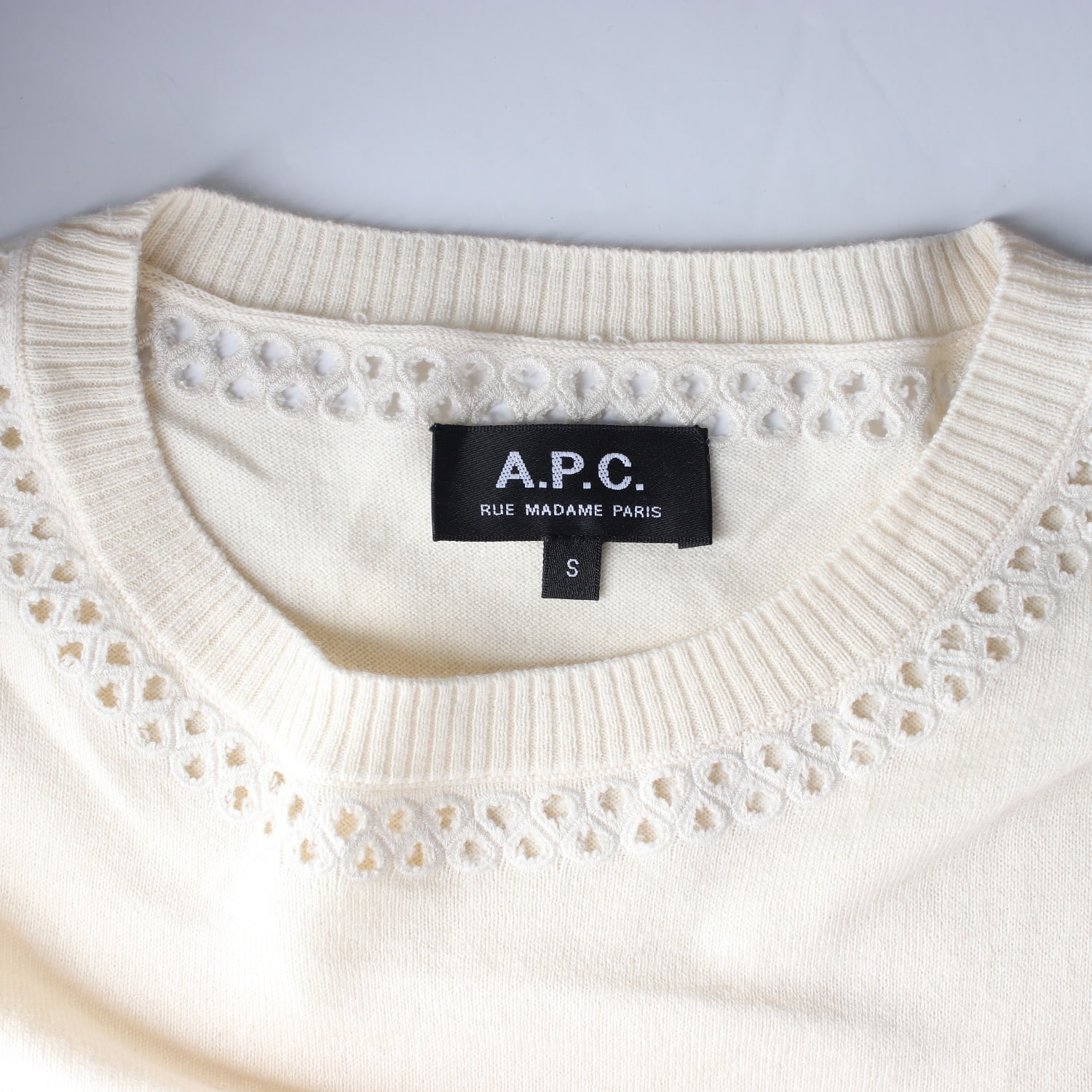 아페쎄 APC 캐시미어 블렌드 니트 스웨터 아이보리 이미지 3