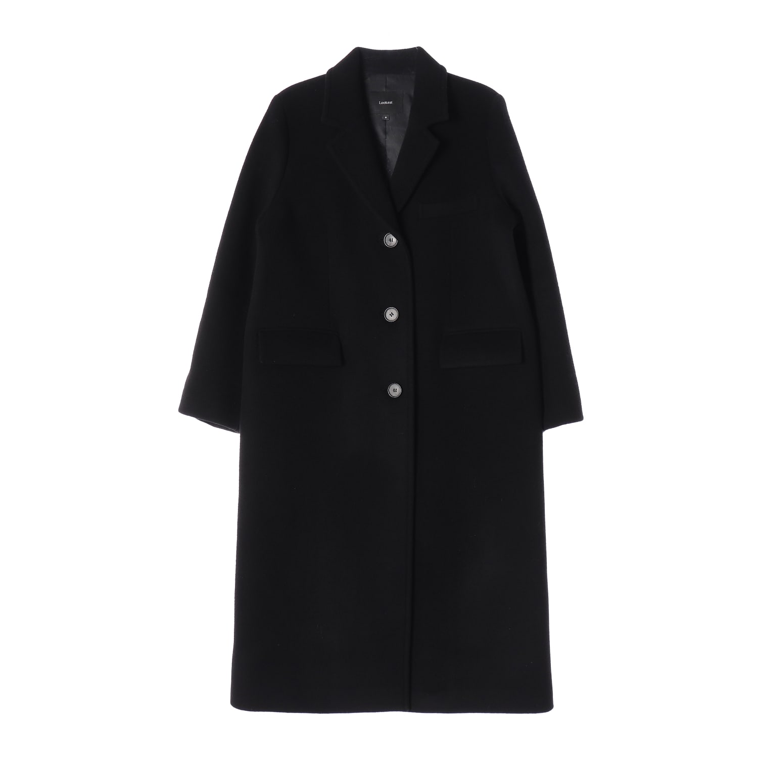 룩캐스트 25FW 울 블렌드 싱글 롱 코트 이미지 1
