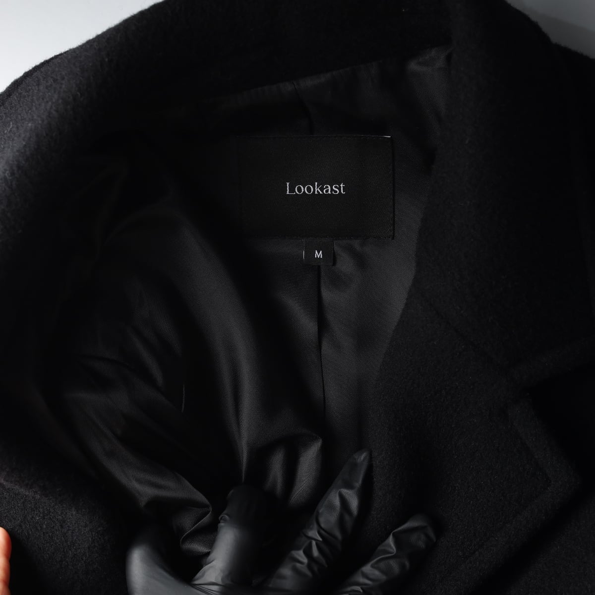 룩캐스트 25FW 울 블렌드 싱글 롱 코트 상세 이미지 3