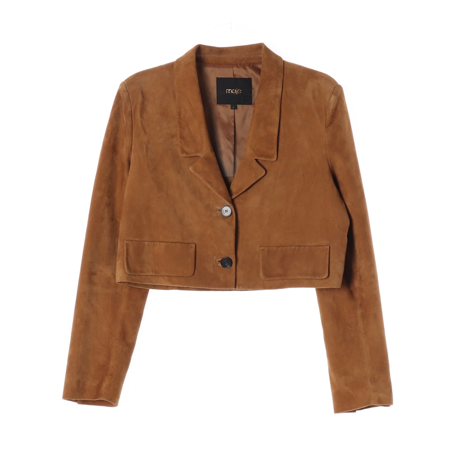 마쥬 21FW 100% 양가죽 크롭 스웨이드 재킷 이미지 1