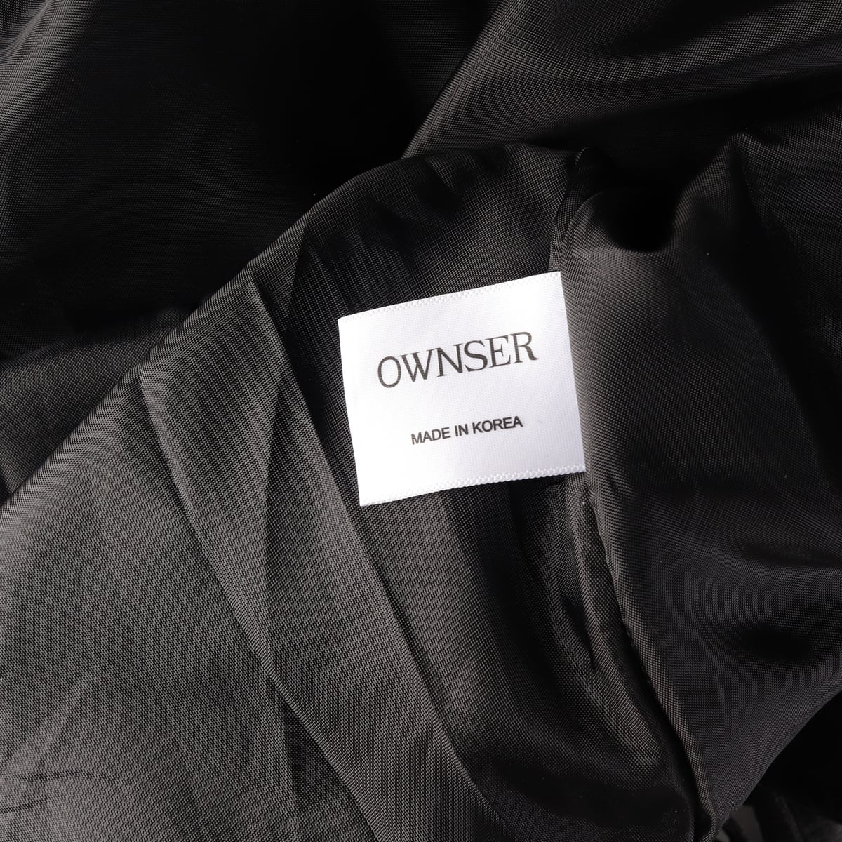오운서 OWNSER 리본 타이 스트라이프 랩 플레어 미디 스커트 상세 이미지 3