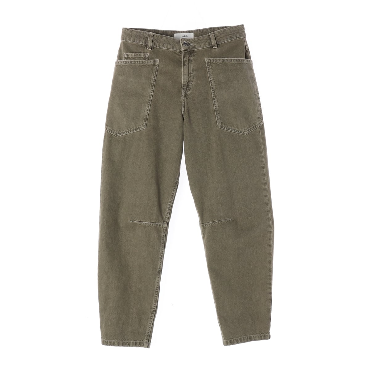 바쉬 BA&SH 24FW 커브드 빅 포켓 데님 팬츠 카키  상세 이미지 1