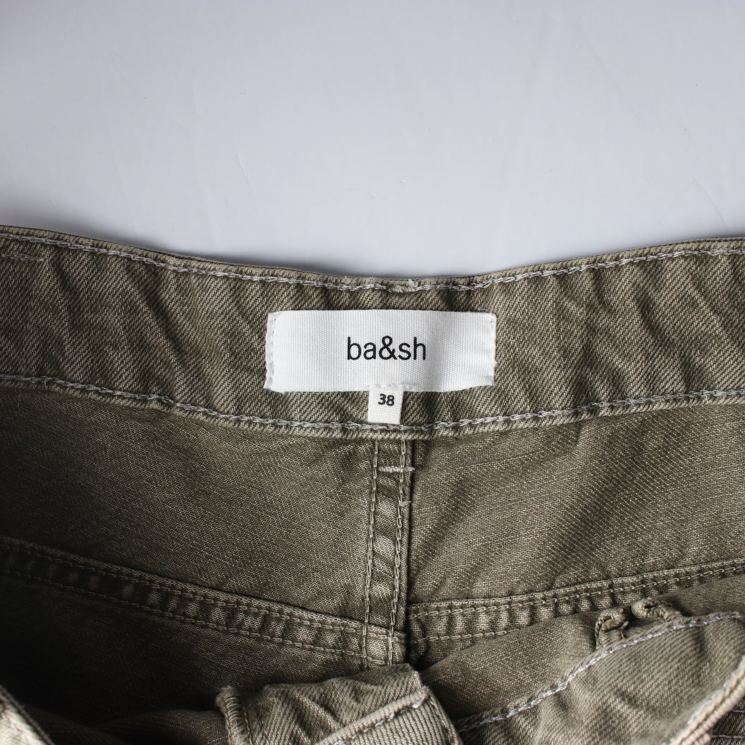 바쉬 BA&SH 24FW 커브드 빅 포켓 데님 팬츠 카키  이미지 3
