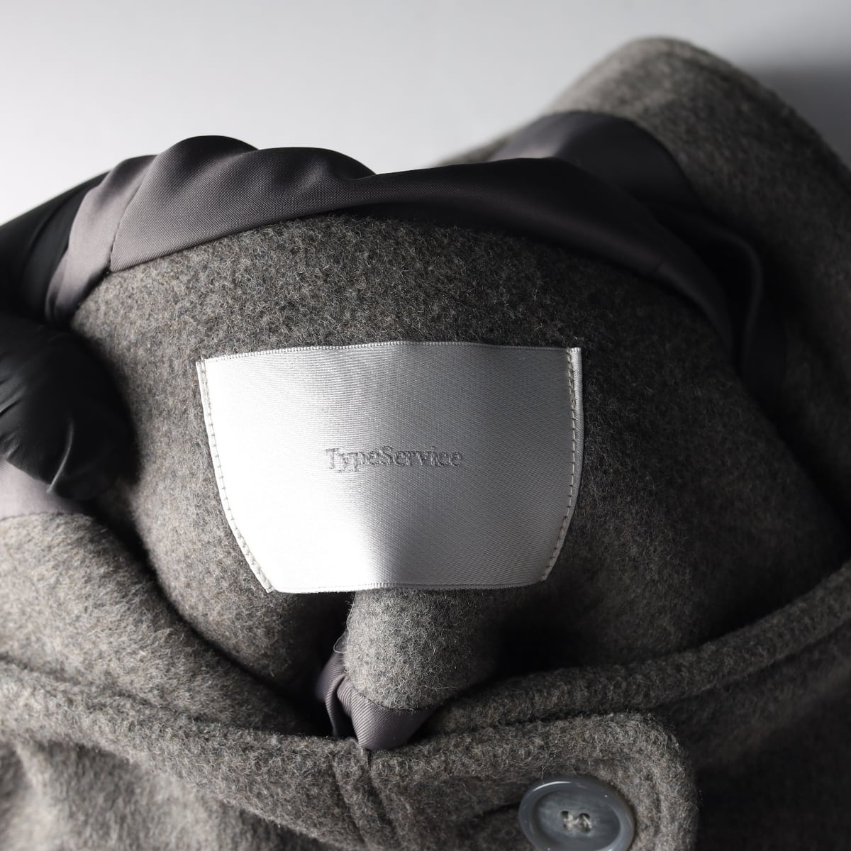 타입서비스 25FW 울 후드 하프 코트 Hooded Half Coat 그레이 상세 이미지 3