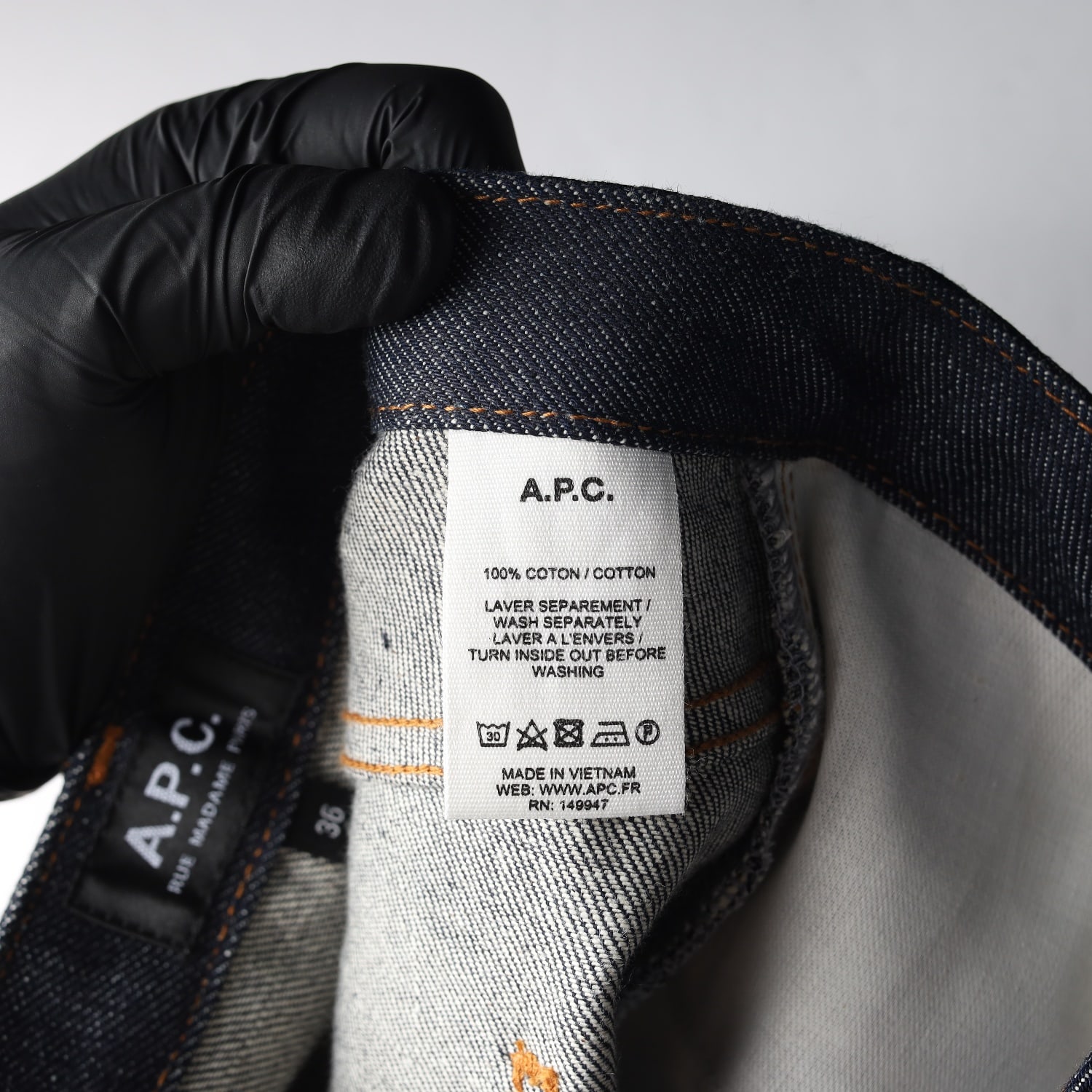 아페쎄 APC 다크인디고 청치마 데님 미니 스커트 이미지 4