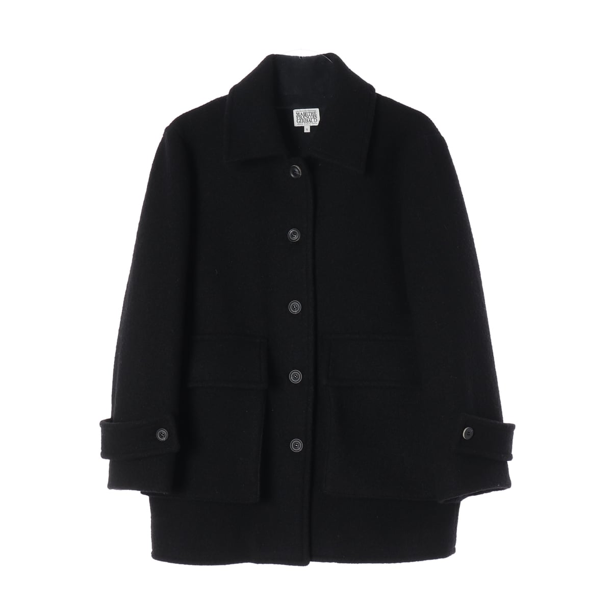 마리떼 프랑소와 저버 22FW 울 블렌드 하프 코트 블랙 상세 이미지 1