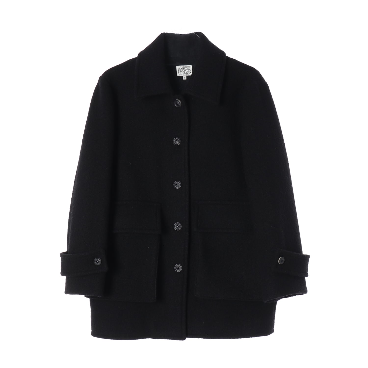 마리떼 프랑소와 저버 22FW 울 블렌드 하프 코트 블랙 이미지 1