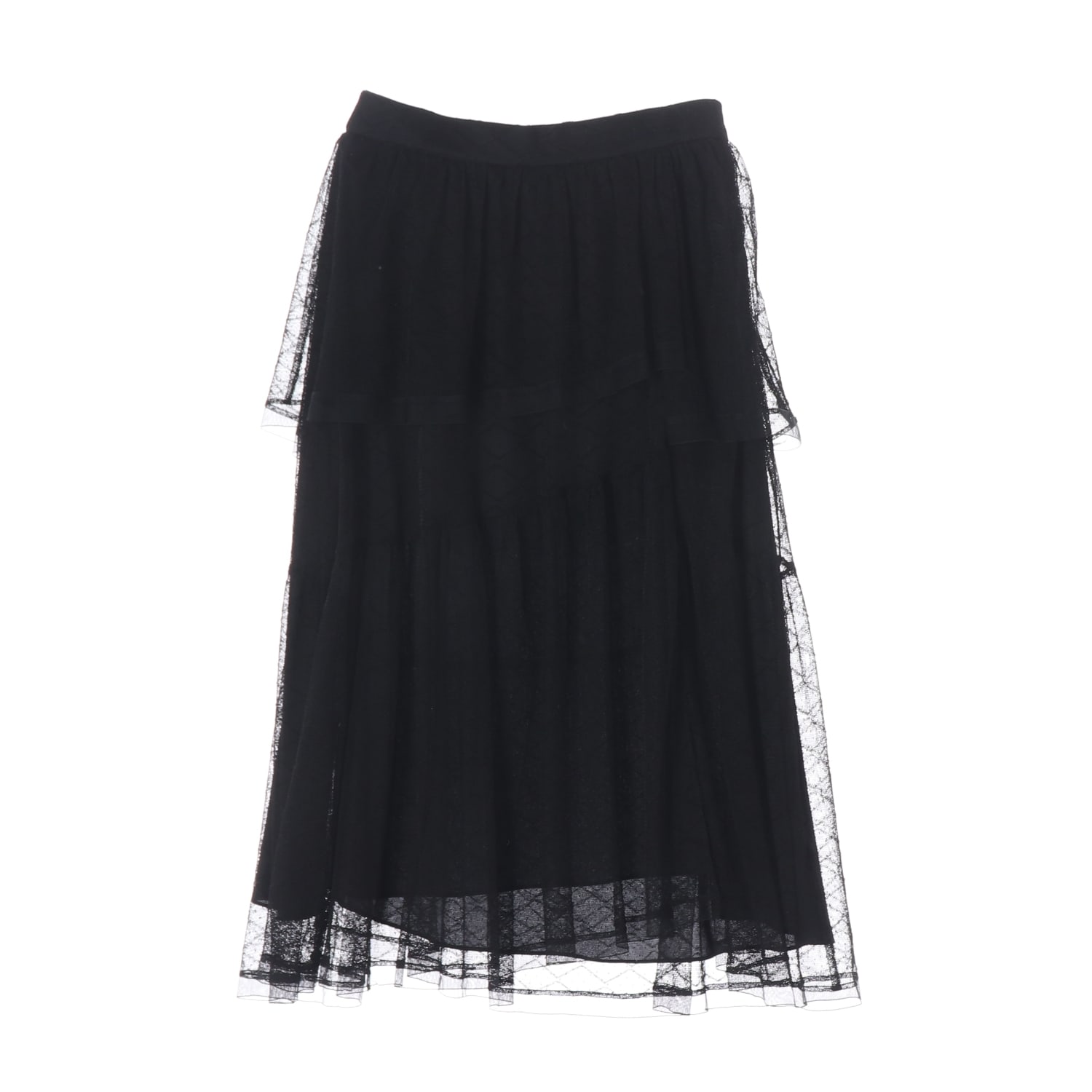 에스제이에스제이 22SS 시스루 롱 스커트 이미지 1