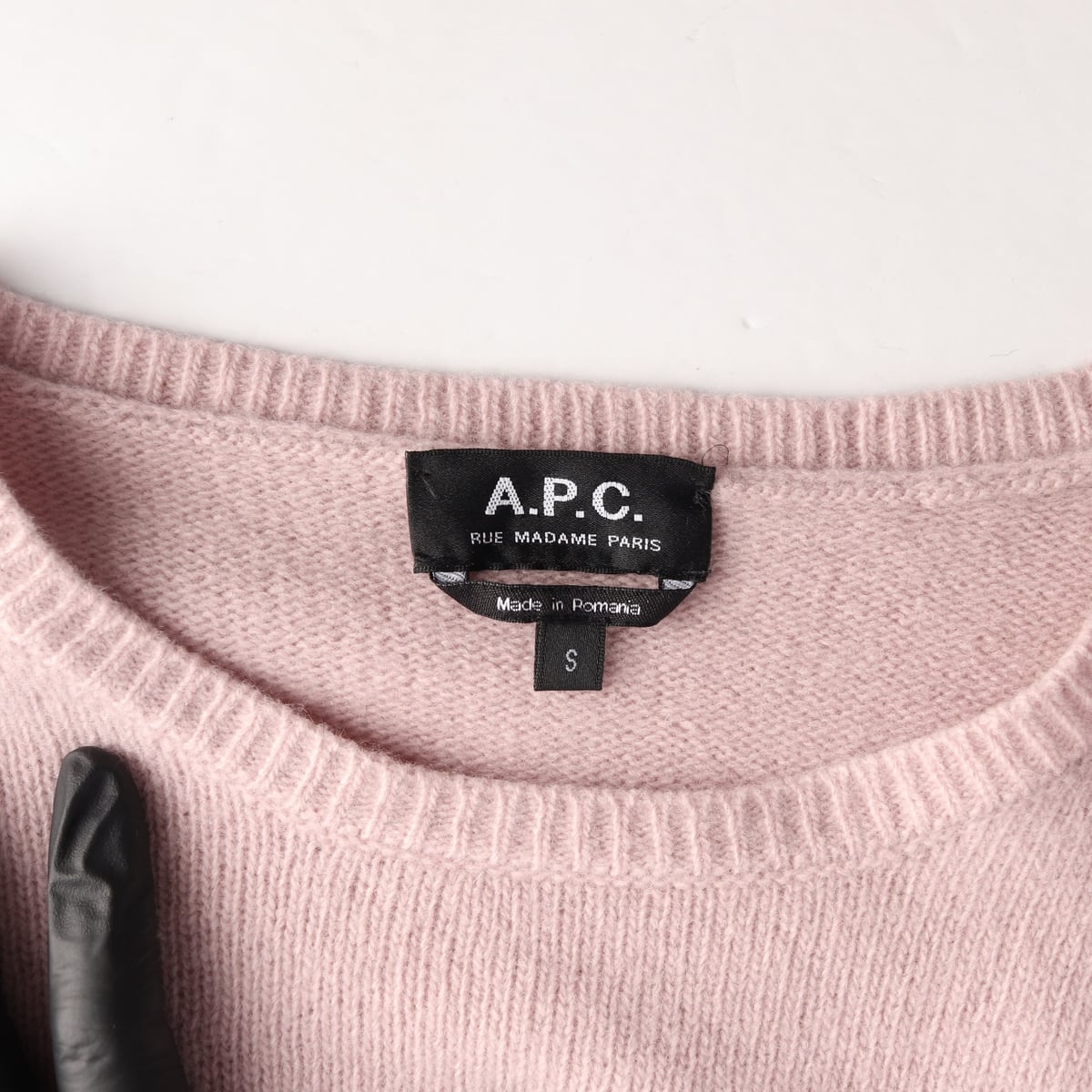 아페쎄 APC 울 캐시미어 100% 라운드 니트 스웨터 핑크 상세 이미지 3